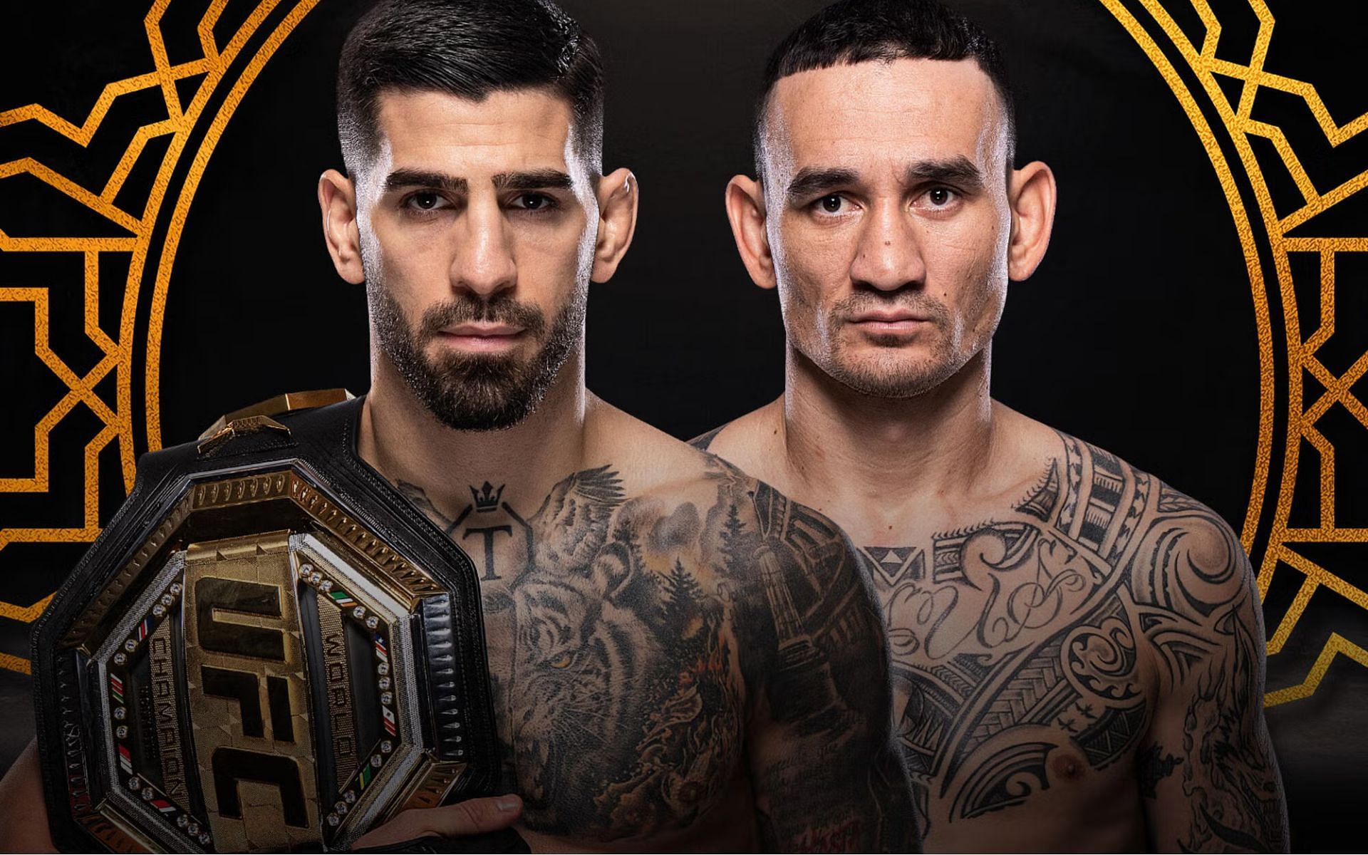 Youssef Zalal talks about the Ilia Topuria (left) vs. Max Holloway (right) fight. [Image courtesy: ufc.com]