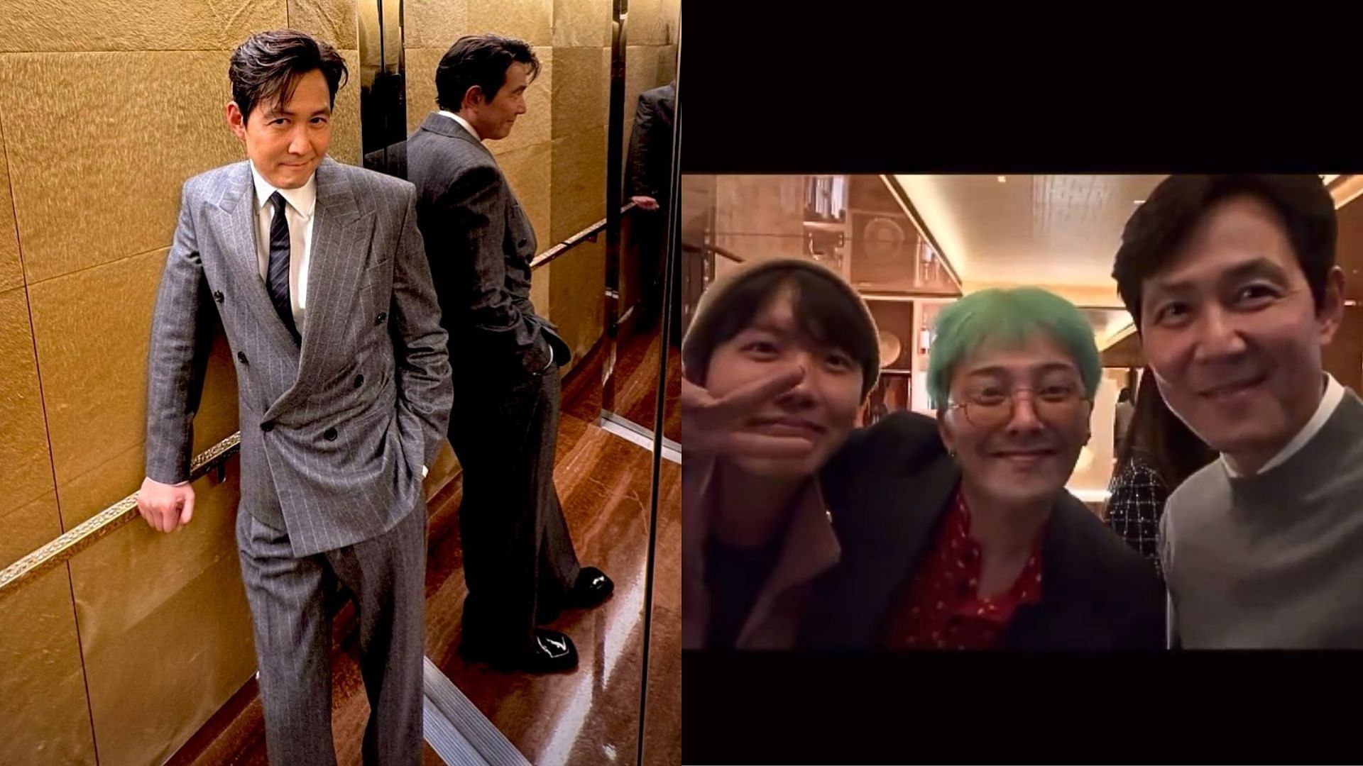 Lee Jung-jae captures a video with BTS