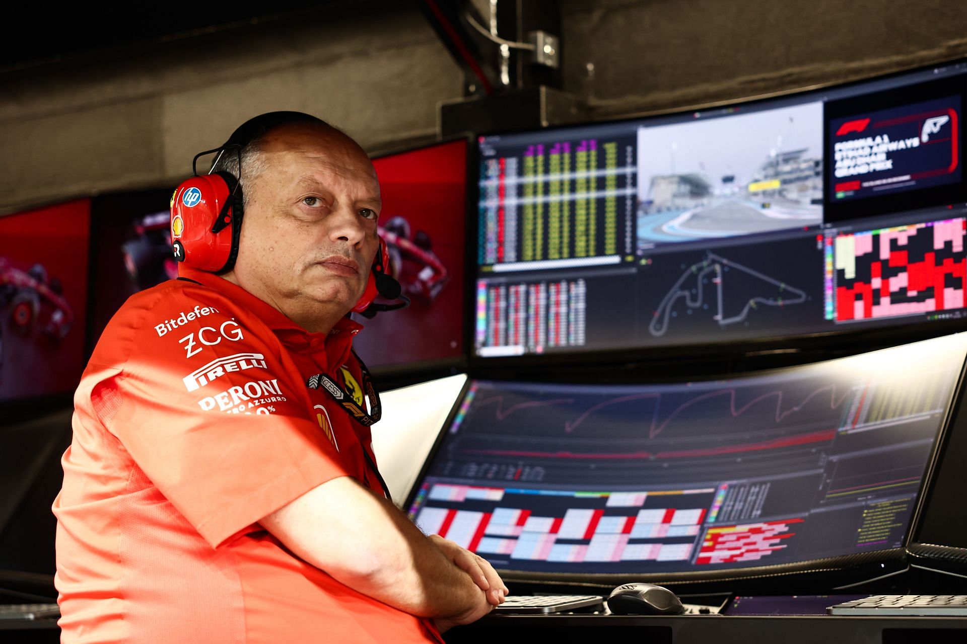 Frederic Vasseur before qualifying ahead of the F1 Abu Dhabi Grand Prix at Yas Marina Circuit - Source: Getty