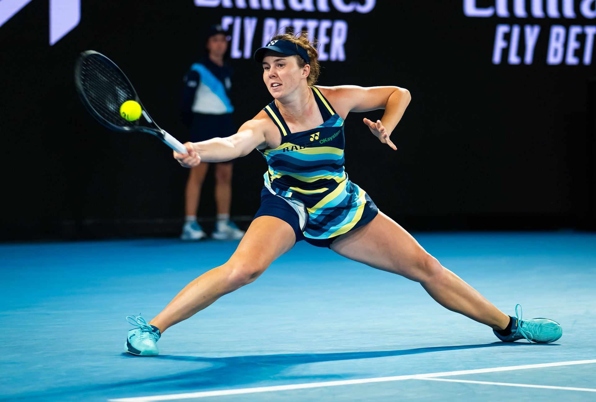 Linda Noskova beat the World No. 1 at last year&#039;s Australian Open. (Source: Getty)