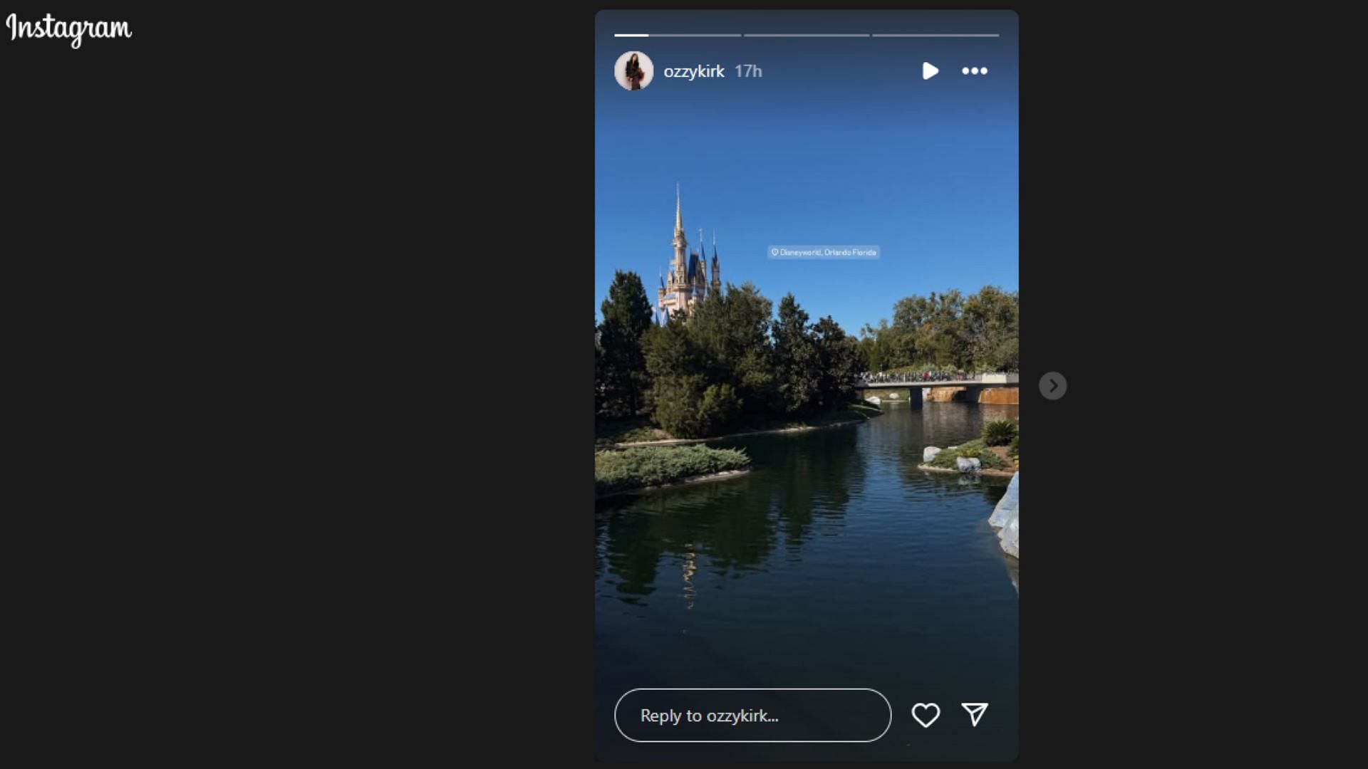 Ozzy Kirk&#039;s photo of Cinderella&#039;s Castle. (Photo via IG)