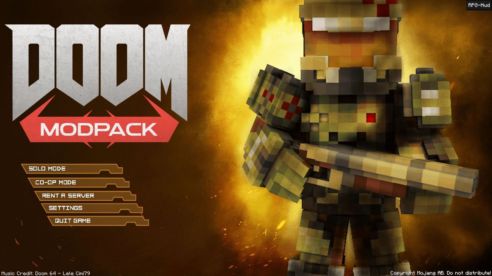 This is one of the most immersive mods to turn Minecraft into DOOM (Image via Mojang Studios || Curseforge/@AzureDoomC)