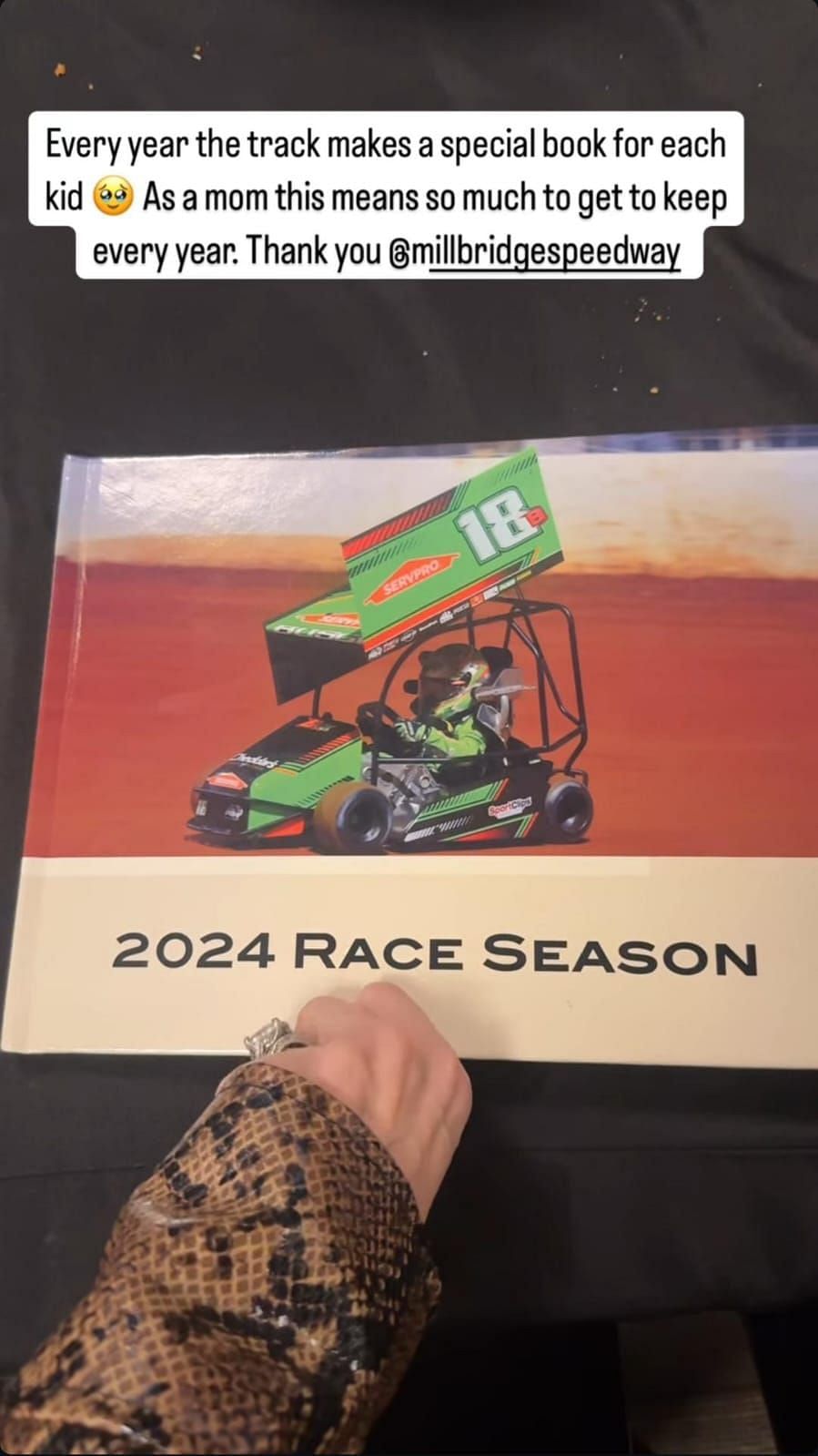 Samantha Busch shared the special book given by Millbridge Championship (Source: @samanthabusch via Instagram)