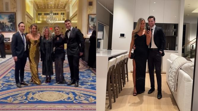 Brad Marchand’s wife Katrina turns heads with shimmering golden outfit at Black and Gold gala night for Bruins Foundation