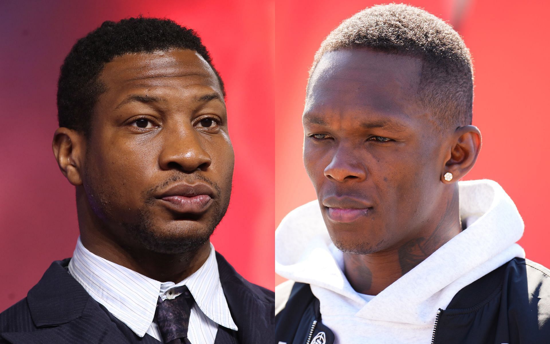 Jonathan Majors (left) has seemingly received support from Israel Adesanya (right) [Images courtesy: Getty Images]