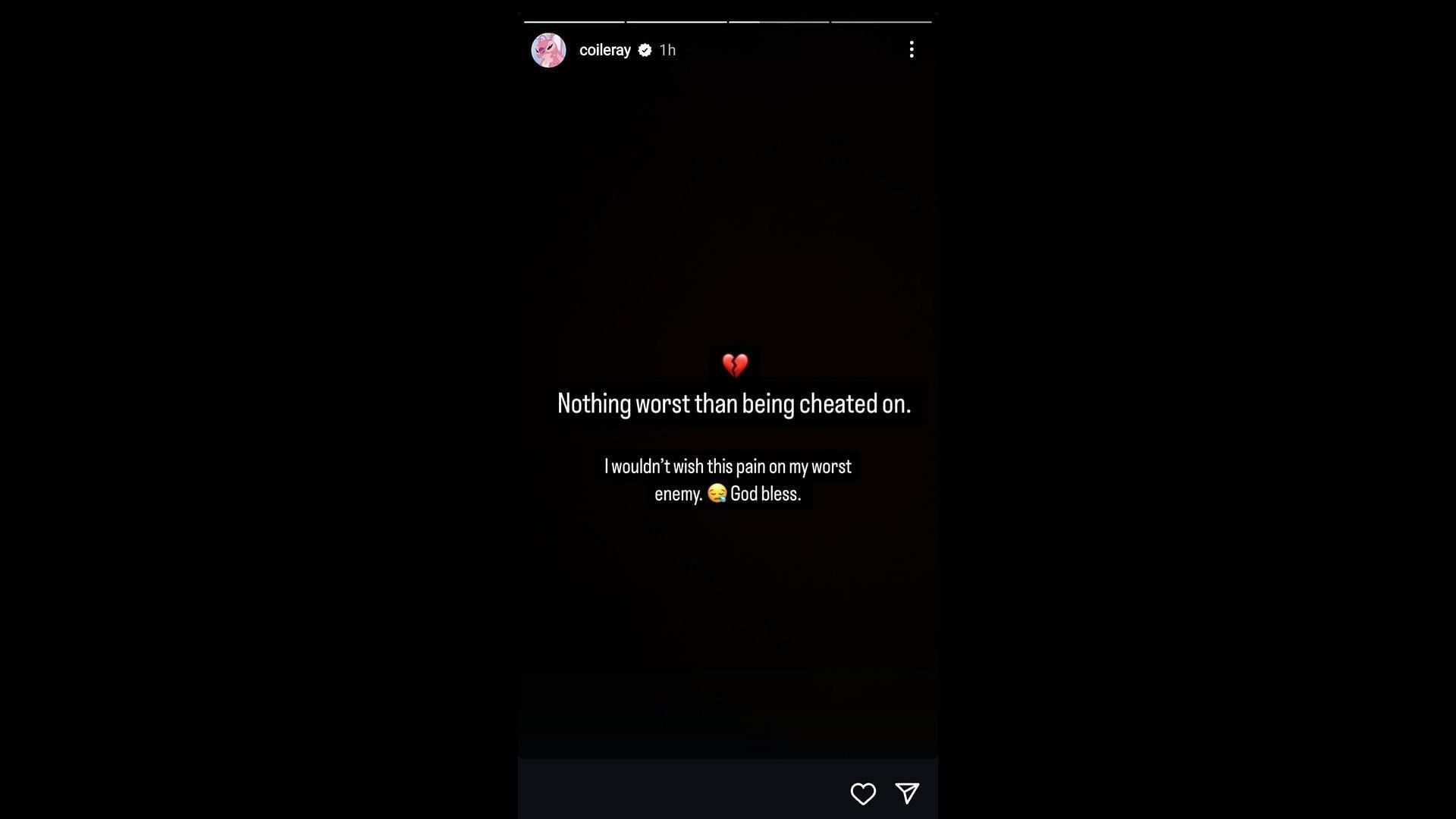 Leray posts a story about infidelity, social media users bash her partner, Trippie Redd: Details and reactions explored. (Image via Instagram)