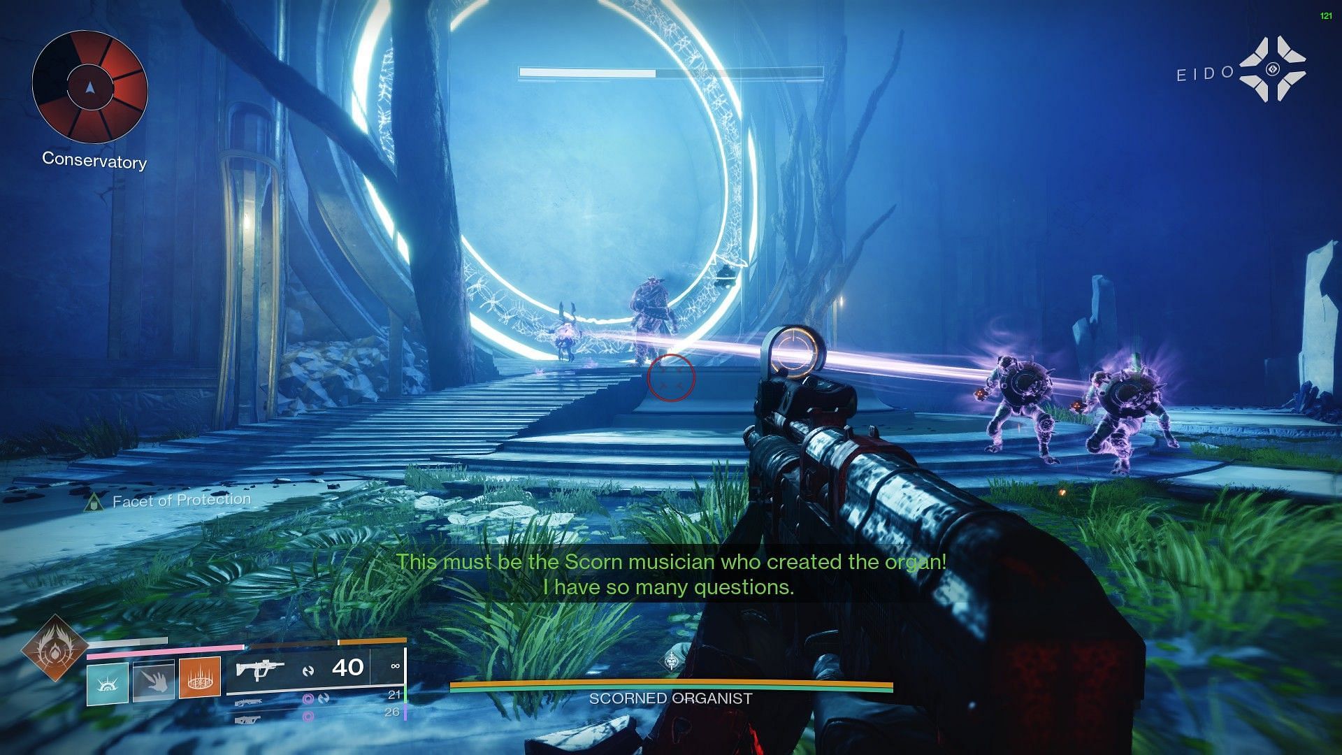 Scorned Organist boss fight (Image via Bungie) 