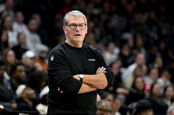 Fans want 70-year-old Geno Auriemma in the starting lineup for UConn after pulling off trick shot: "Casually showing why he can keep talking his sh**"