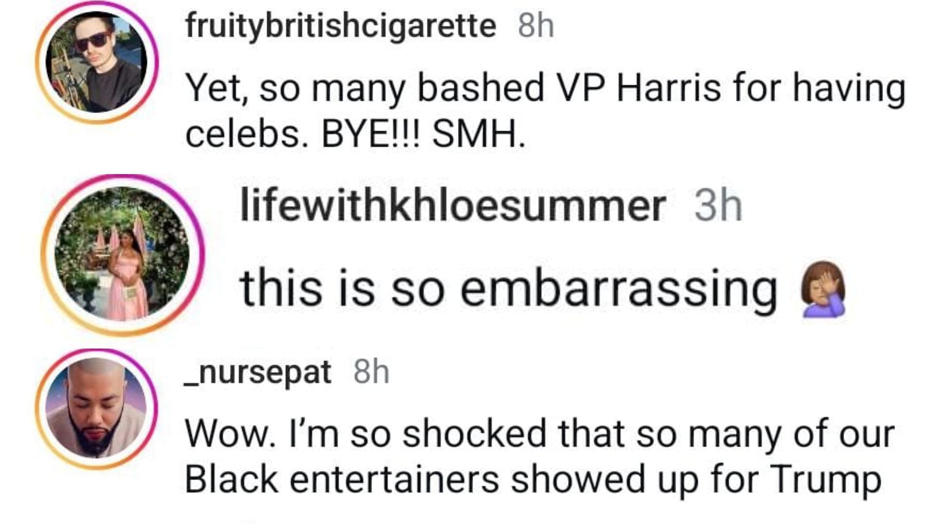 Netizens reacted as Rick Ross is facing backlash (Image via Instagram / @fruitybritishcigarette / @lifewithkhloesummer / @_nursepat)