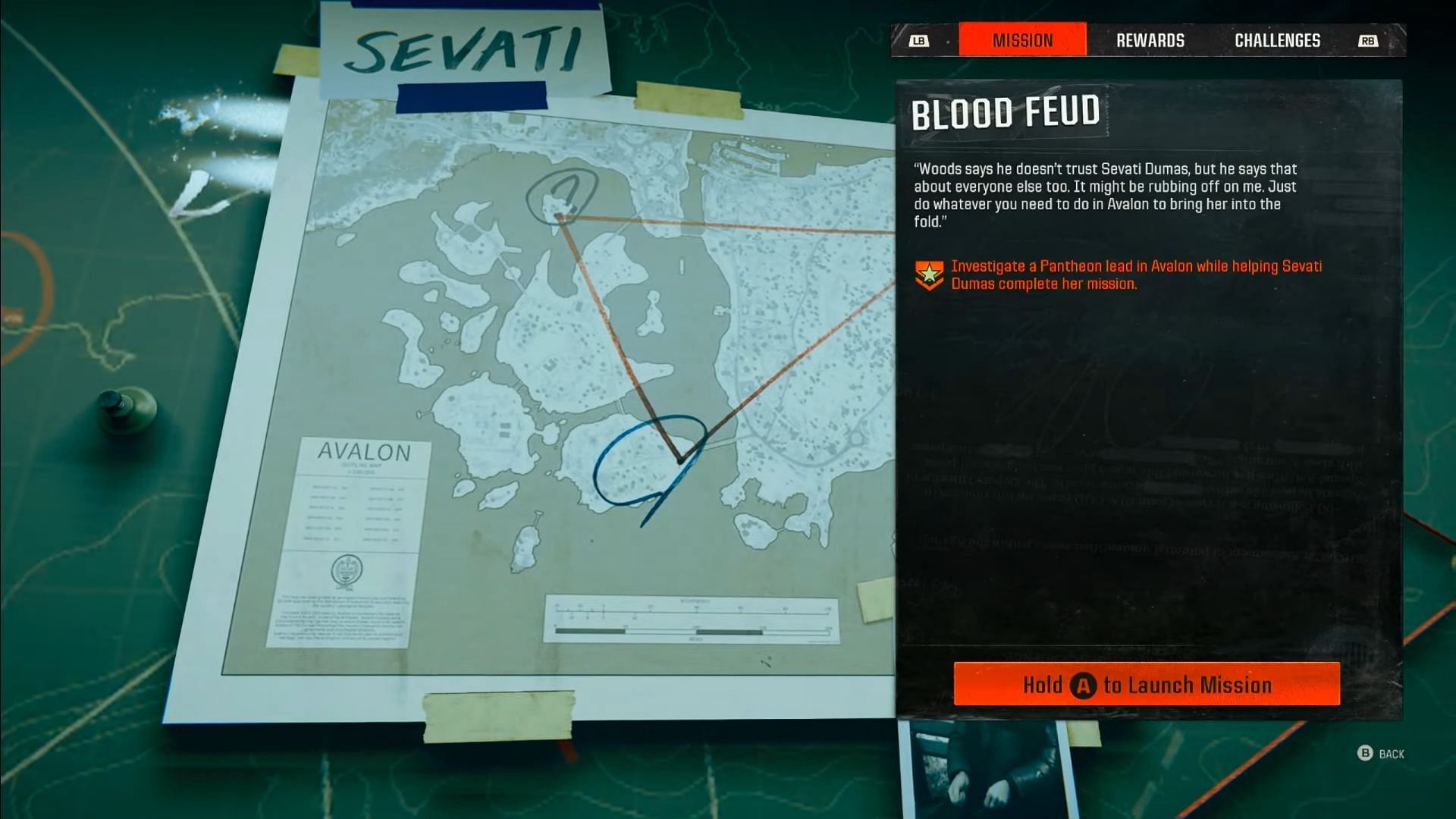 Black Ops 6 Blood Feud mission board (Image via Activision)