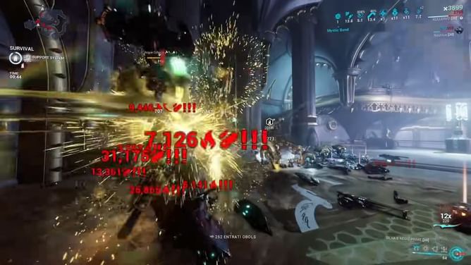 Warframe player rolls the largest and smallest red crit of their life simultaneously