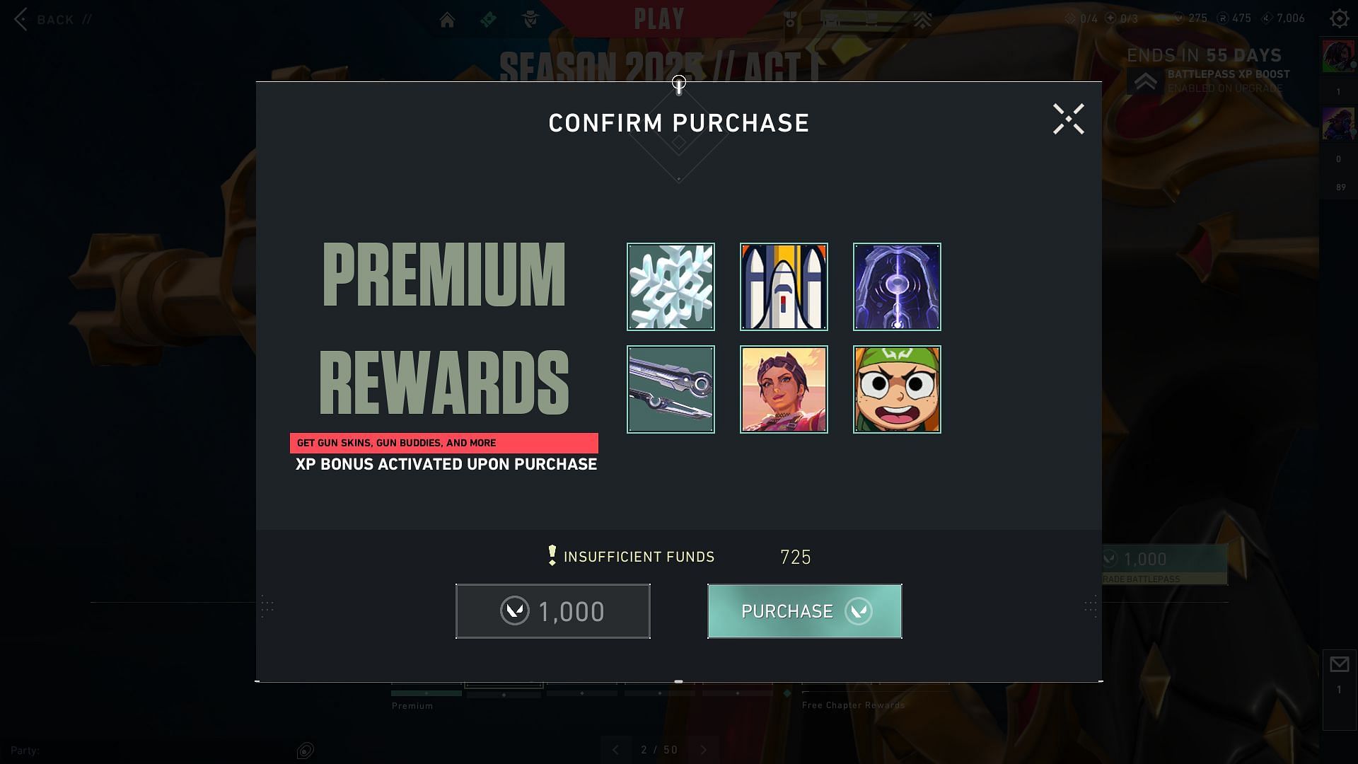 Valorant Season 2025 Act 1 Battlepass price (Image via Riot)