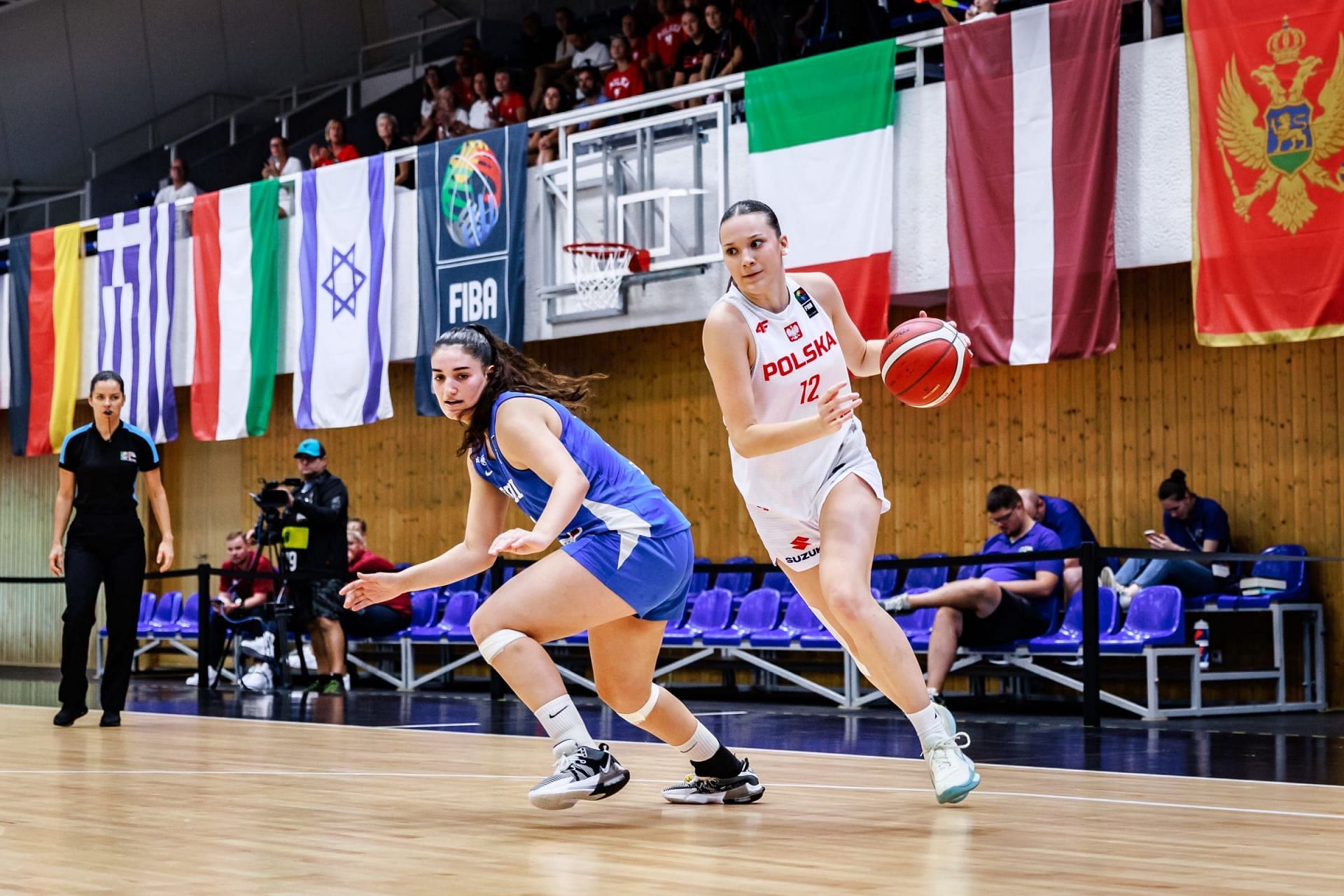 Maya Zilbershlag in action at the 2024 FIBA U16 Women&rsquo;s EuroBasket (Image by FIBA)