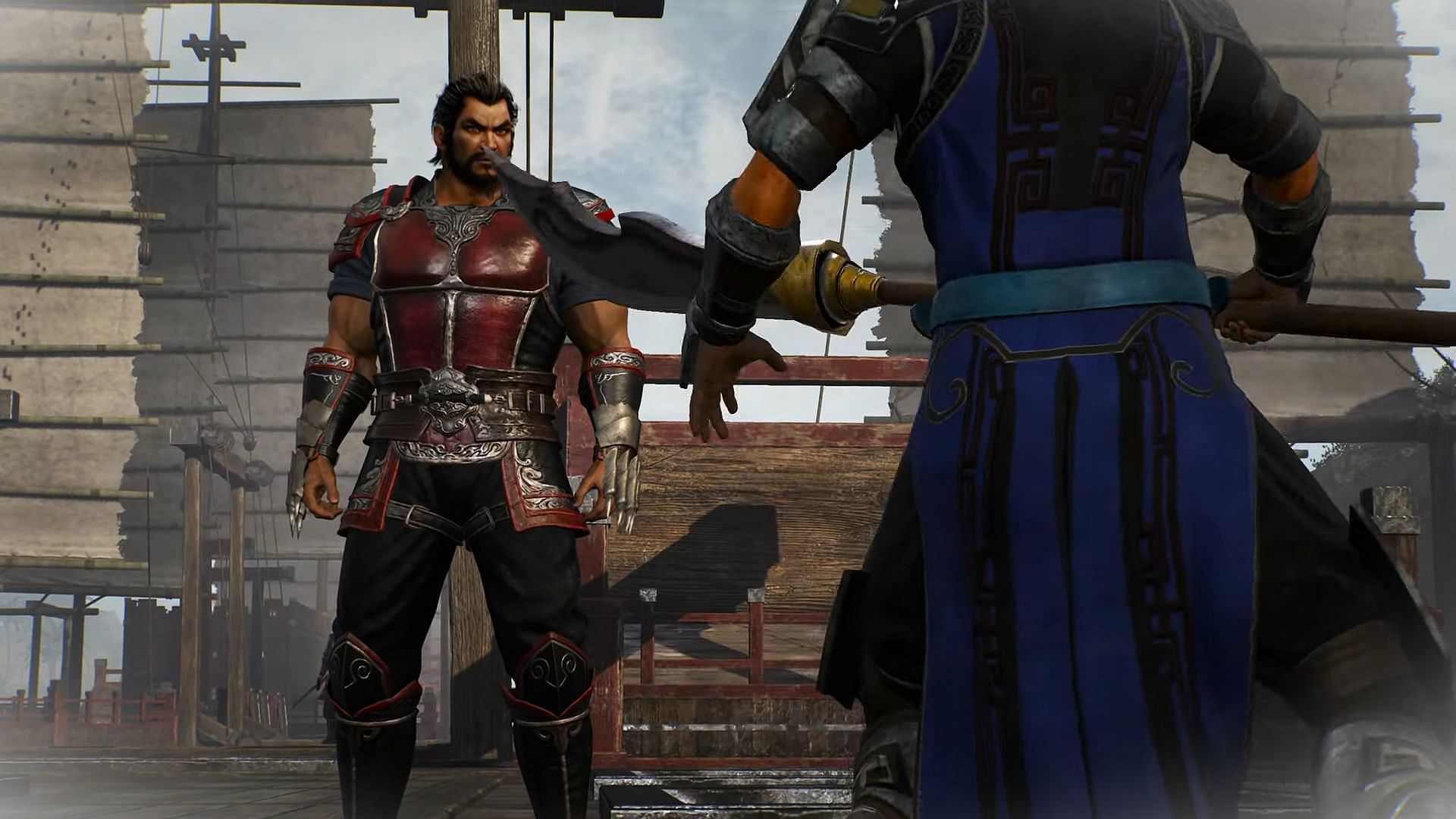 Glimpse from the twist in Battle of Sanjiangkou&#039; Dynasty Warriors Origins (Image via Koei Tecmo)