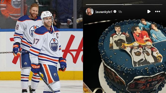 Connor McDavid's wife Lauren showcases former Otters star featured on long-time teammate Connor Brown's 31st birthday cake