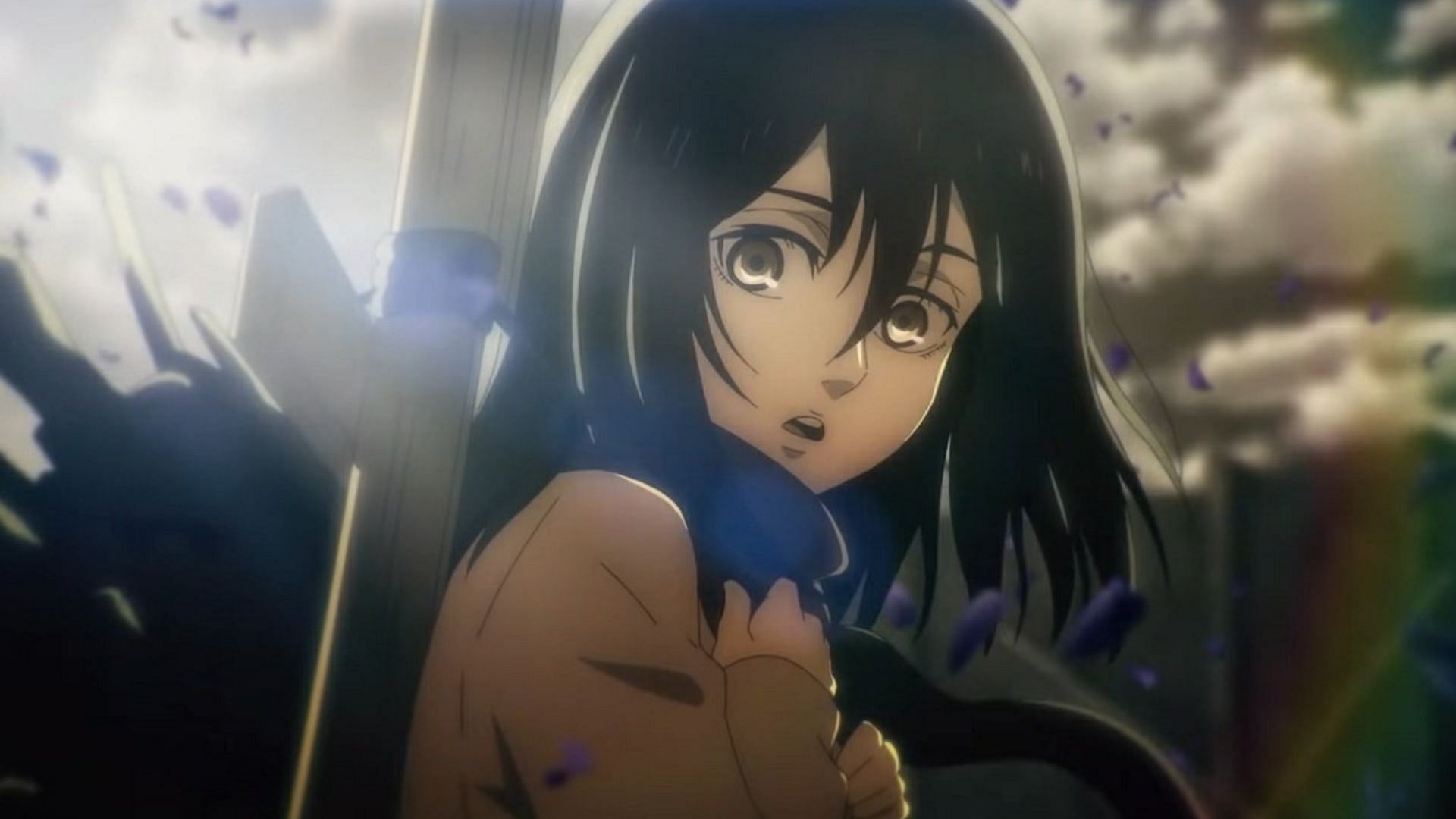 Mikasa Ackerman from Attack on Titan (Image via Wit Studio)