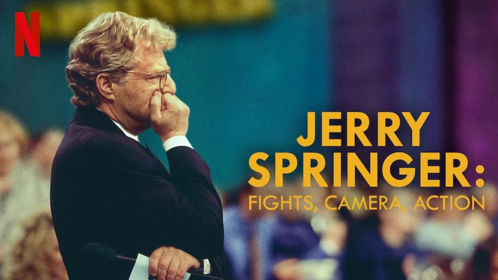 Jerry Springer: Fights, Camera, Action promotional poster (Image via Netflix) 