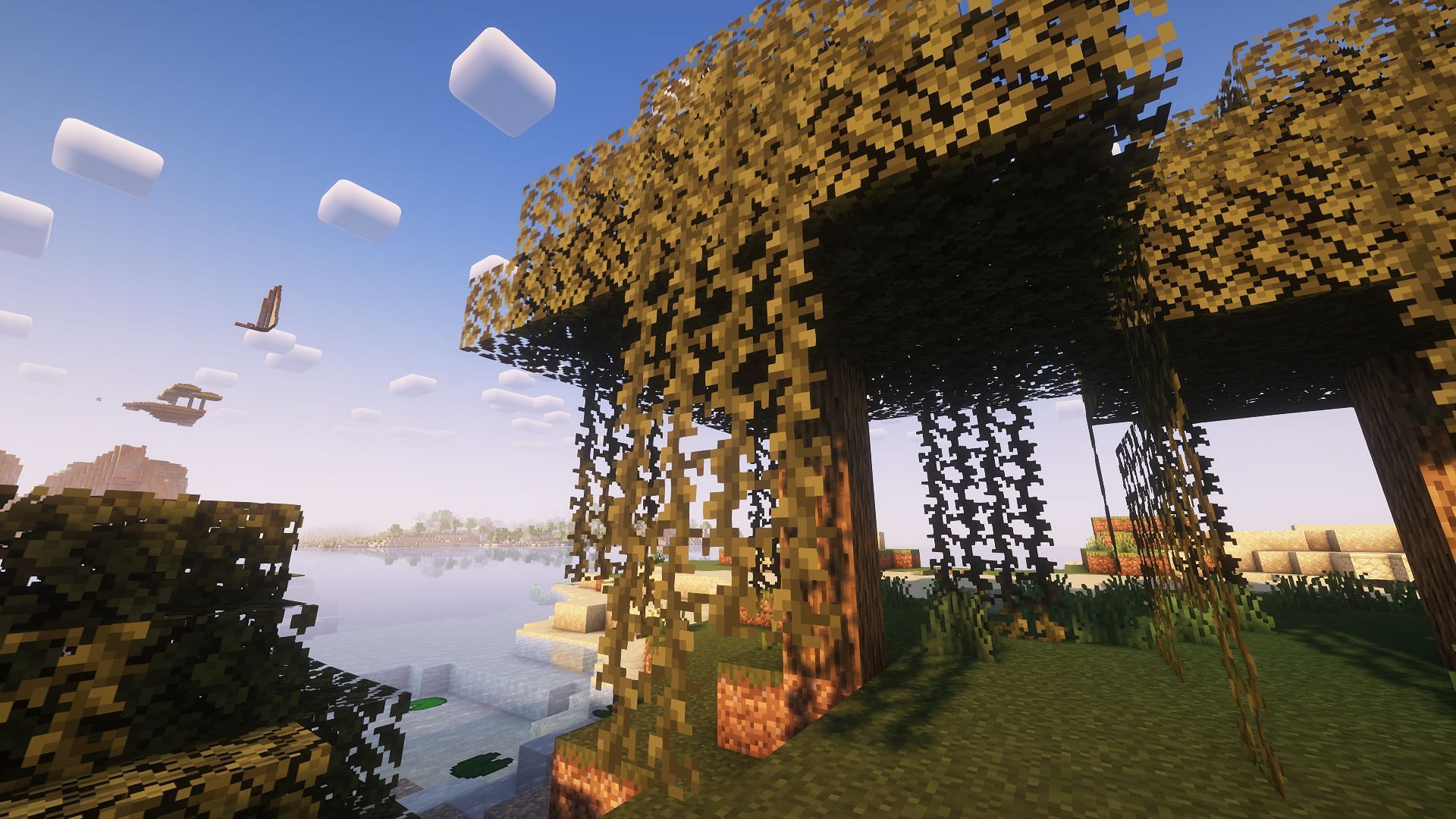 Regular vines can be found in Overworld, especially in swamp and jungle biomes (Image via Mojang Studios)