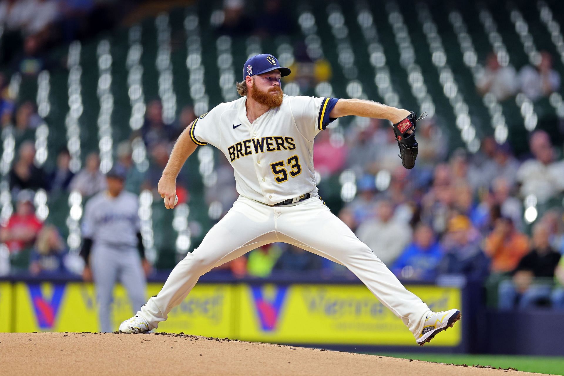 Brandon Woodruff pitching against the Miami Marlins - Source: Getty