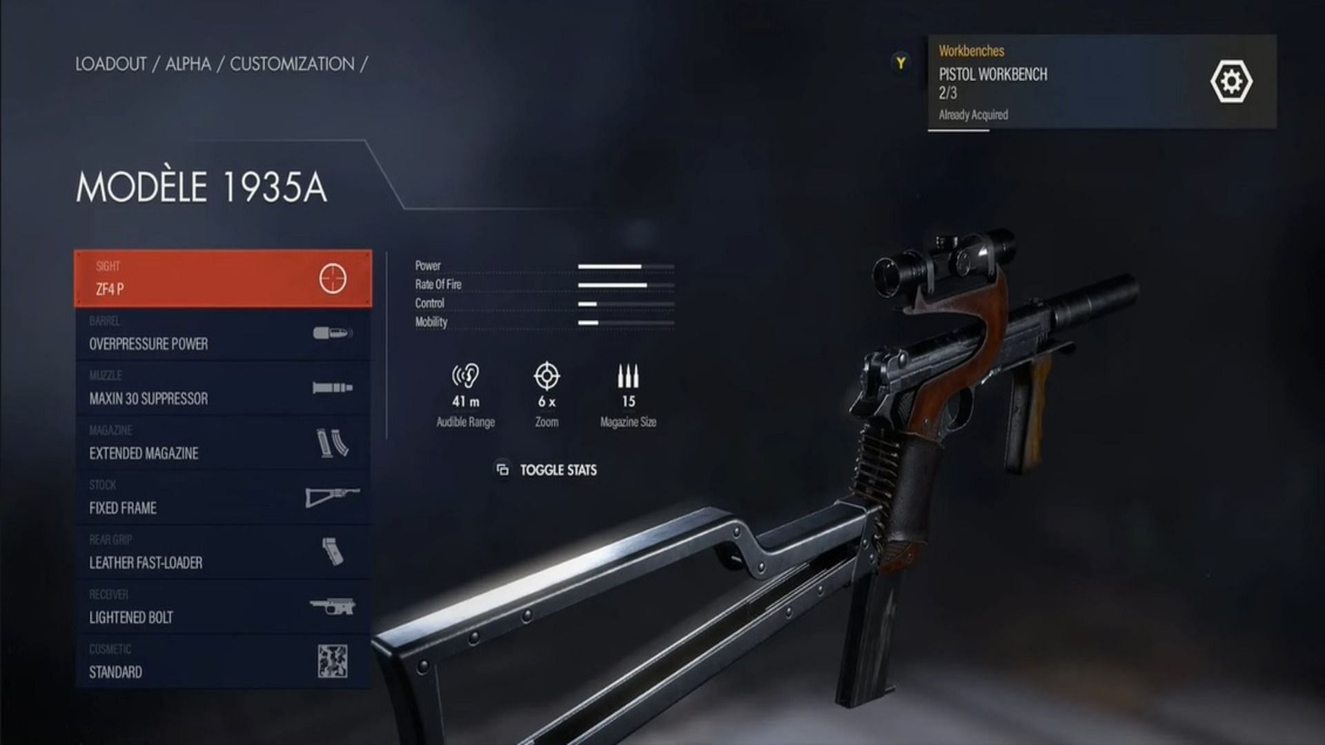 6x Pistol scope in Sniper Elite Resistance(Image via Rebellion||Youtube.com/@Doom External)