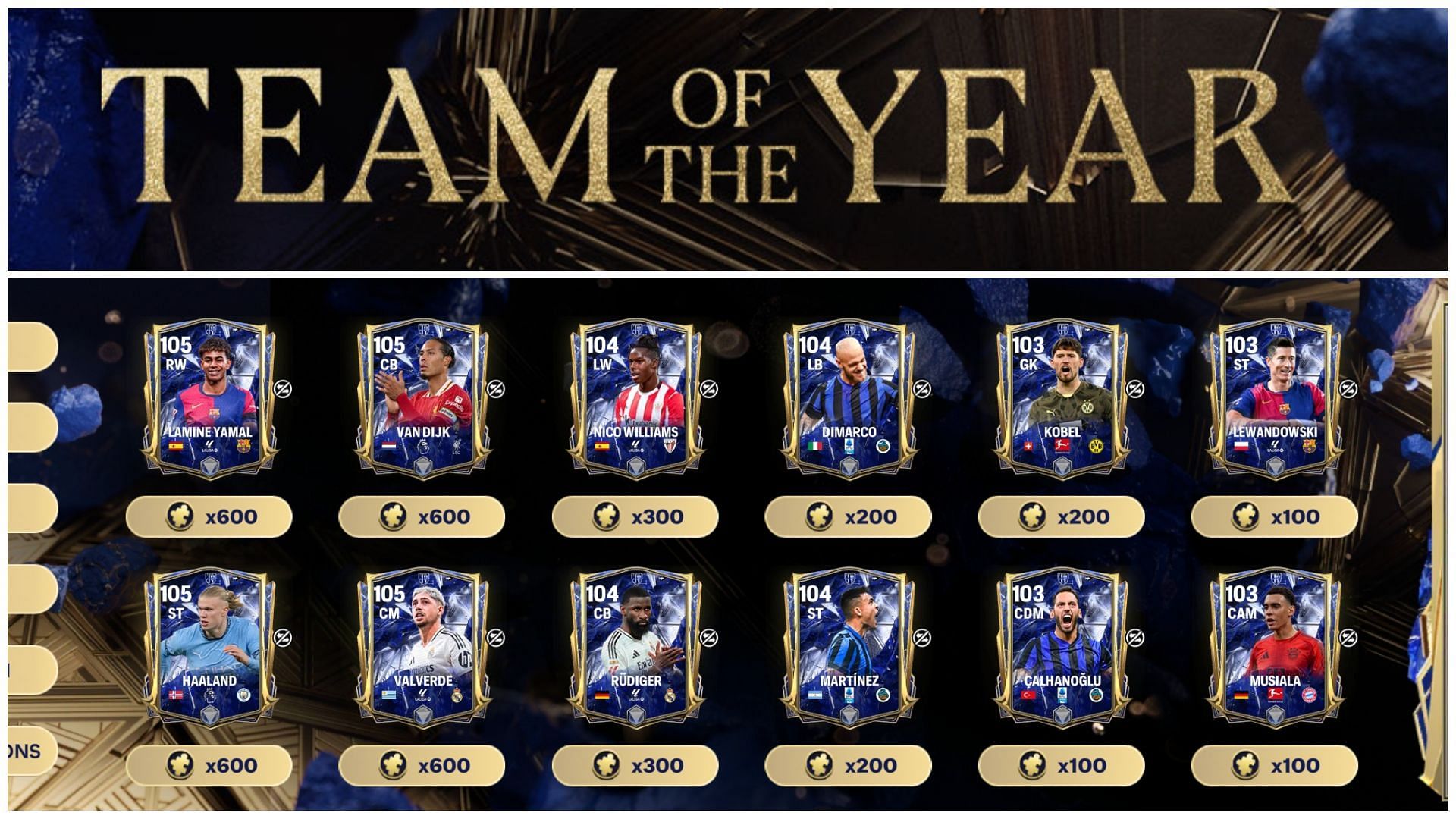 TOTY 2025 Nominee A cards released in EA FC Mobile (Images via EA Sports)