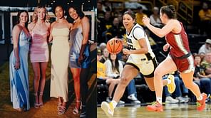 Kylie Feuerbach reacts to teammate Jada Gyamfi celebrating end of 2024 with Hannah Stuelke & Taylor McCabe