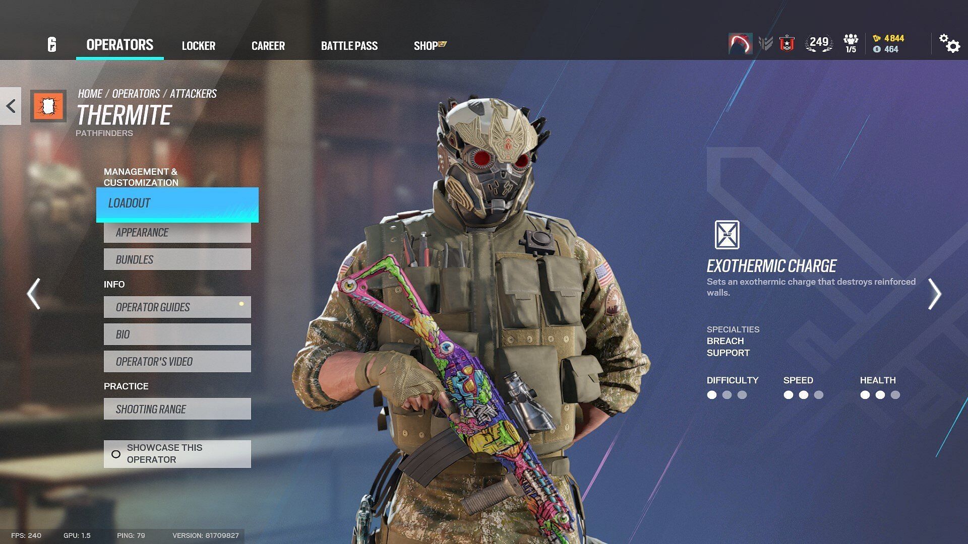 Thermite is a member of the Redhammer squad in R6 (Image via Ubisoft)