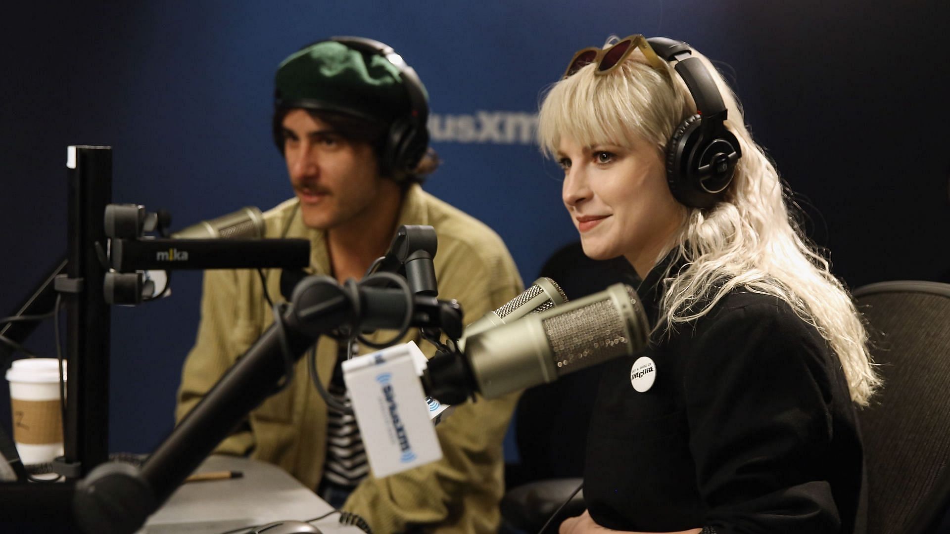 Zac Farro and Hayley Williams of Paramore visit &#039;The Morning Mash Up&#039; on SiriusXM Hits 1 at SiriusXM Studios on April 30, 2018, in New York City. (Image via Getty/Robin Marchant)