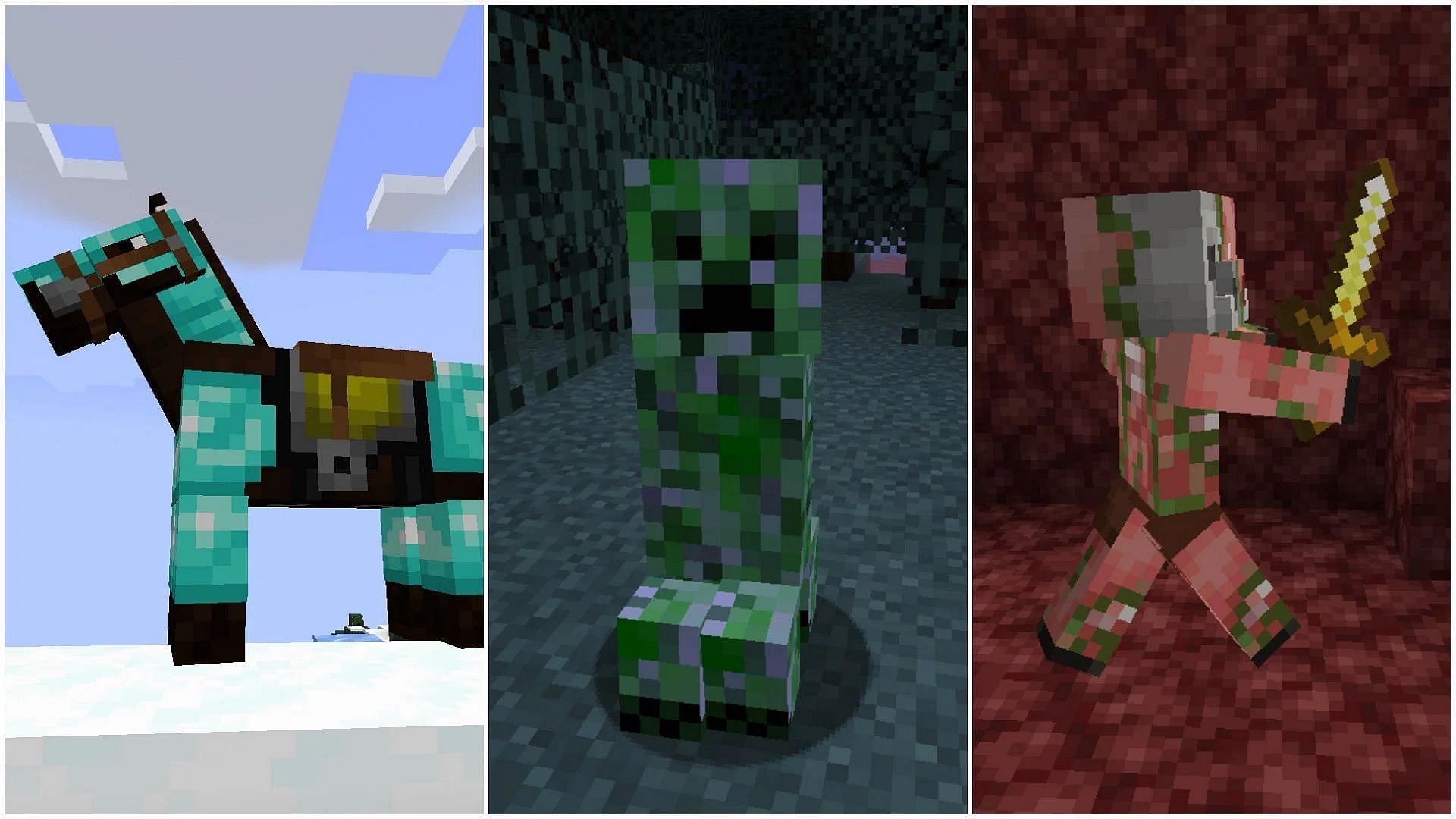 The texture of the Minecraft mobs has changed over the years (Image via Mojang Studios)