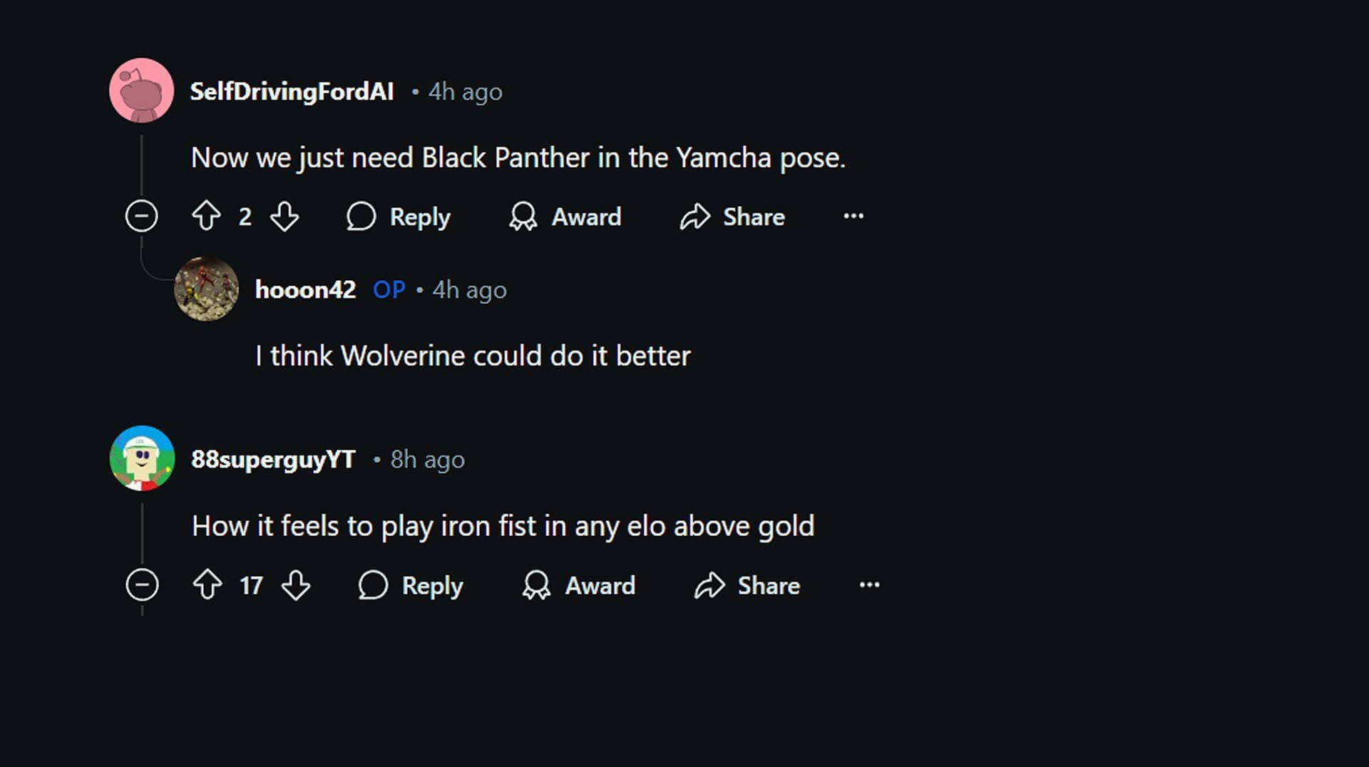 More comments from the community (Image via Reddit || r/MarvelRivals)