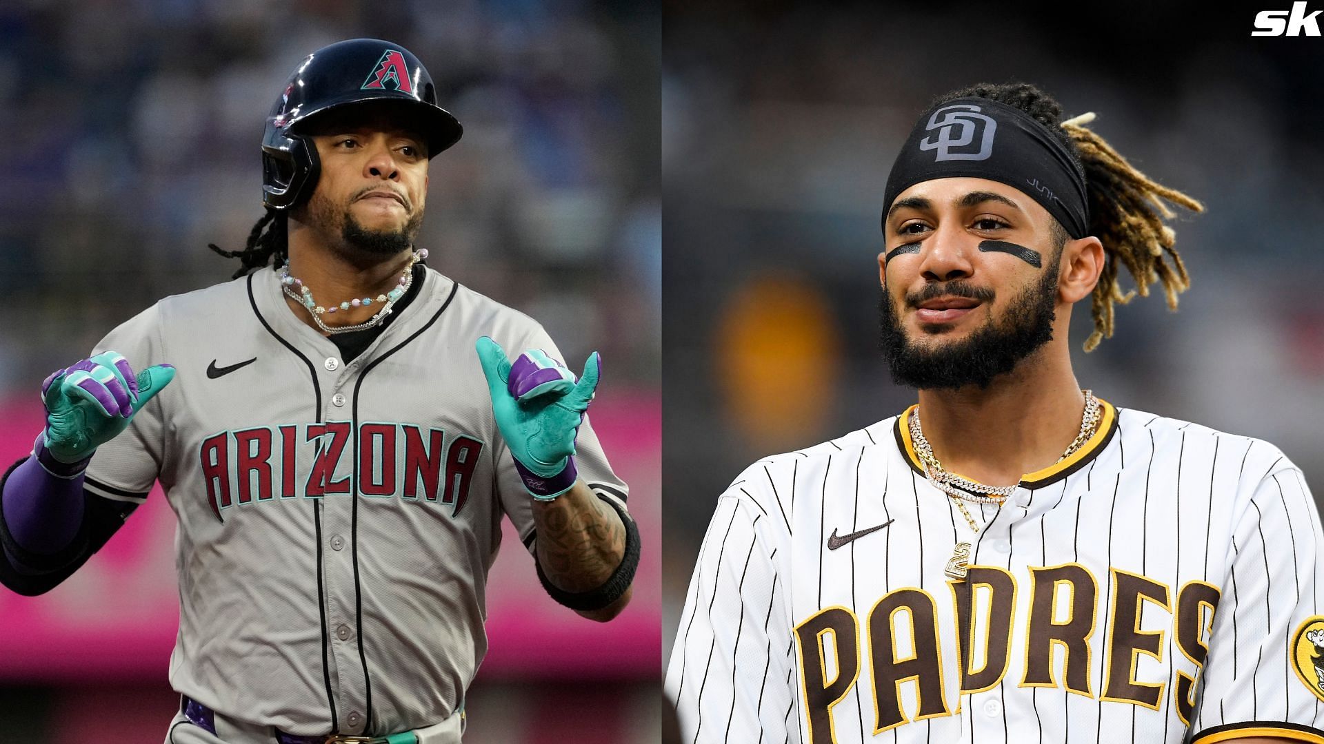 Ketel Marte of the Arizona Diamondbacks celebrates a two-run home run as he runs the basses against the Kansas City Royals at Kauffman Stadium (Source: Getty)