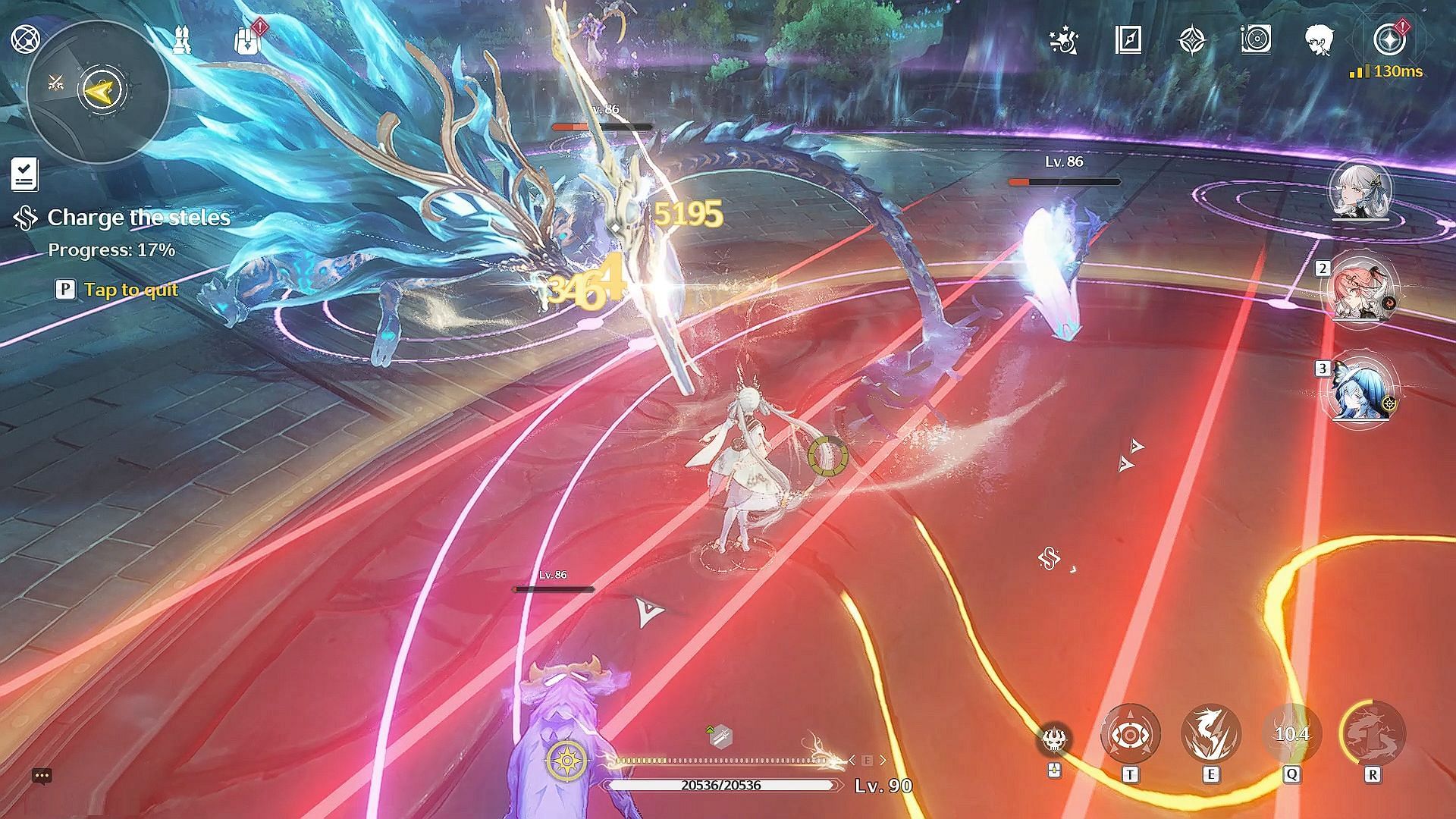 Avoid the Vitreum Dancers while fighting (Image via Kuro Games)