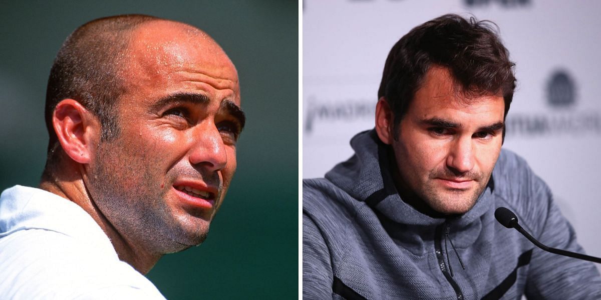 Andre Agassi (L) and Roger Federer (R) - Source: Getty