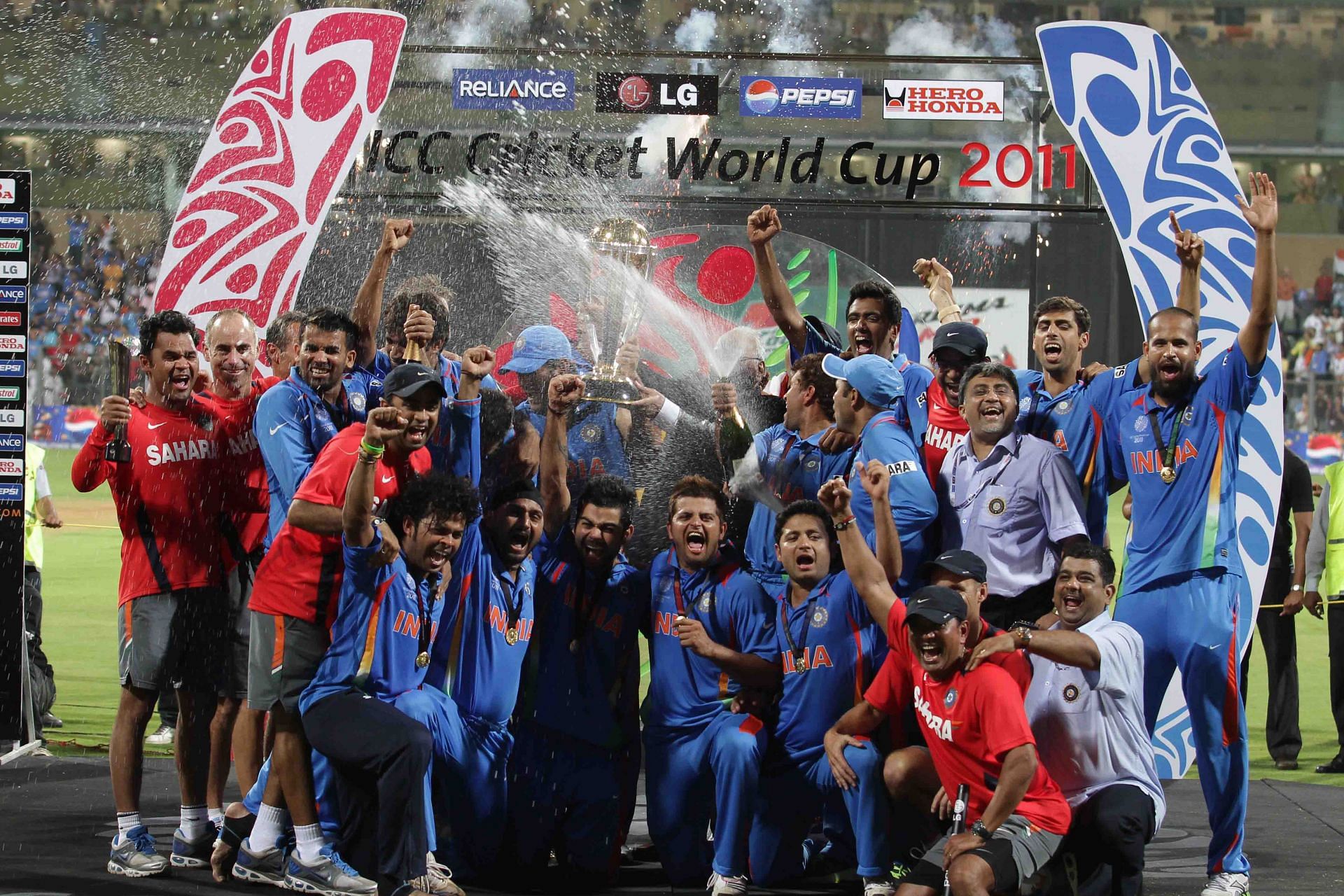 ICC cricket world cup final match between India and Sri Lanka at Mumbai.