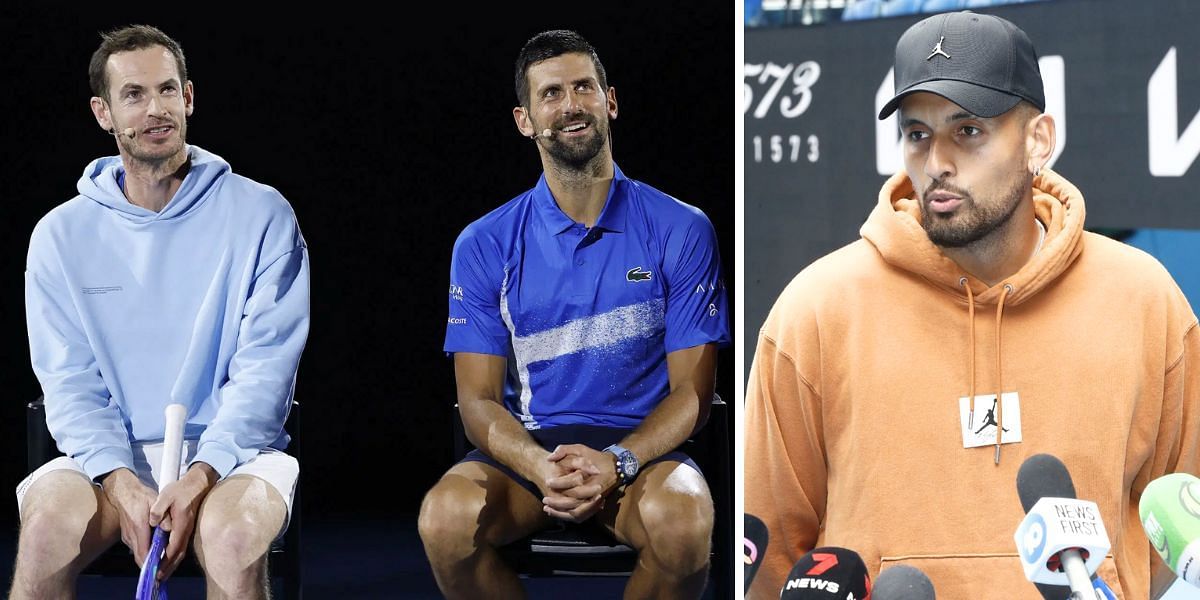 Nick Kyrgios gives his verdict on Novak Djokovic and Andy Murray