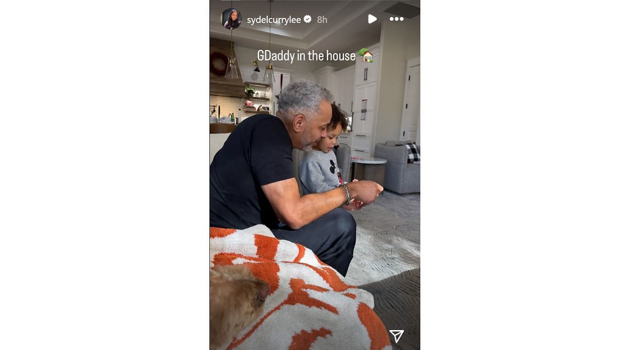 Dell Curry visited Sydel Curry Lee and her family in Phoenix. [photo: @sydelcurrylee/IG]