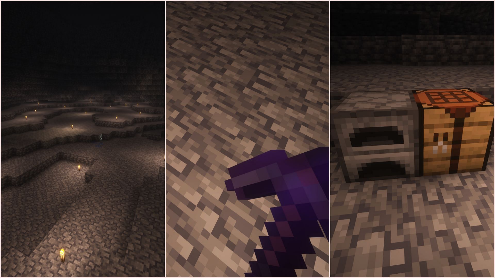 There are several resources to take while exploring caves in Minecraft (Image via Mojang Studios)