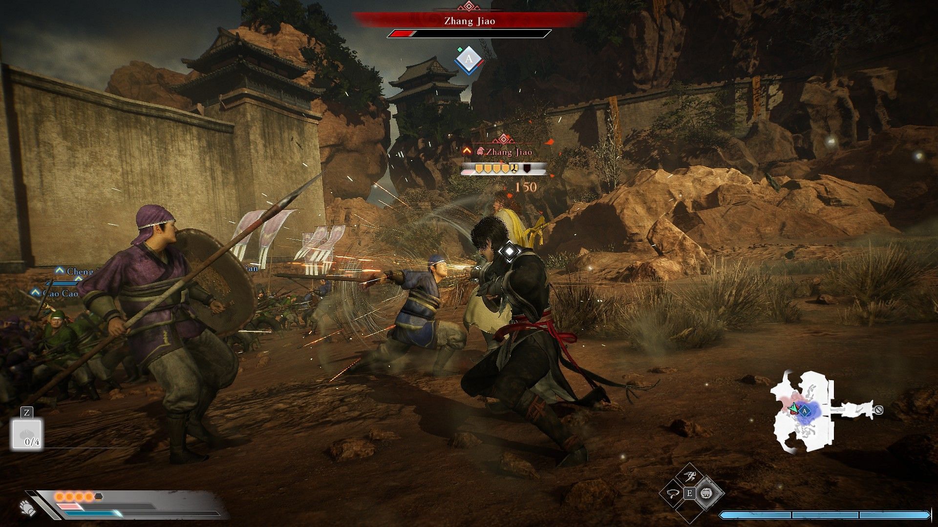 The fight against Zhang Jiao (Image via Koei Tecmo)