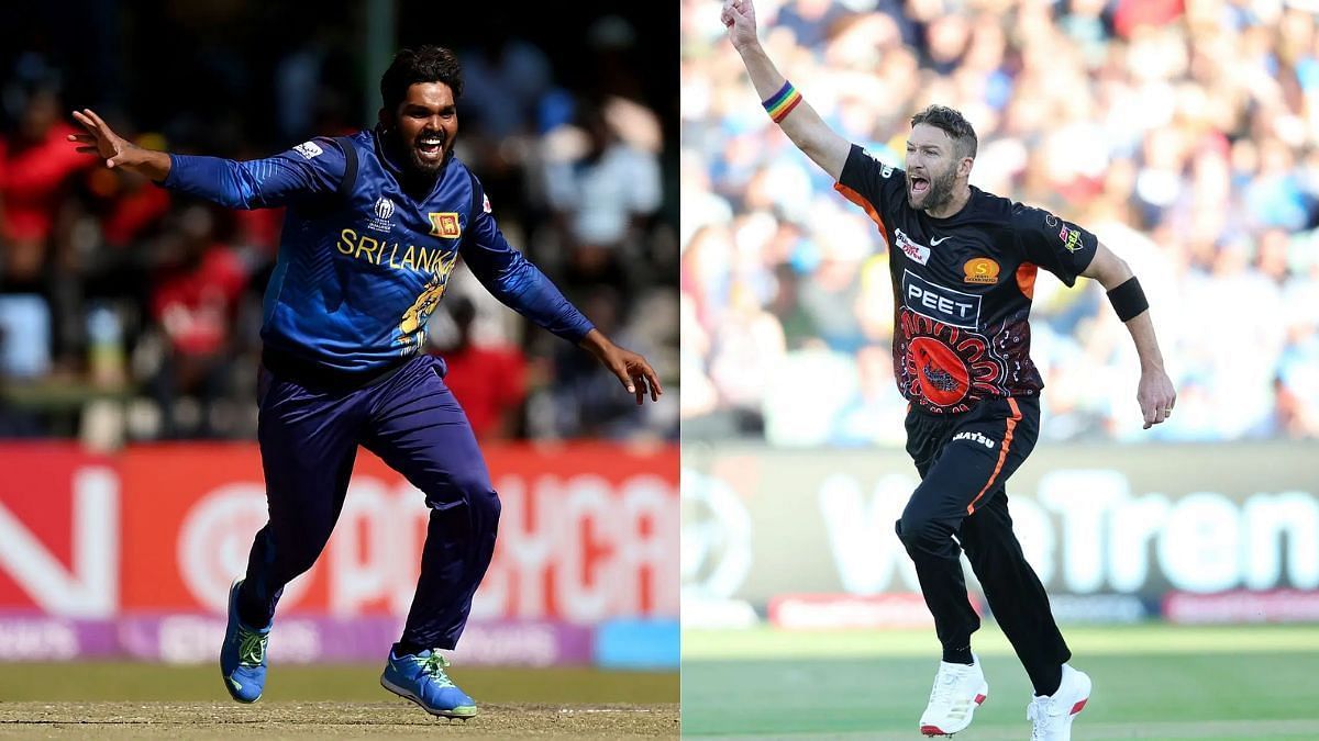 वानिन्दु हसरंगा और एन्ड्रू टाई (Photo Credit_Getty)