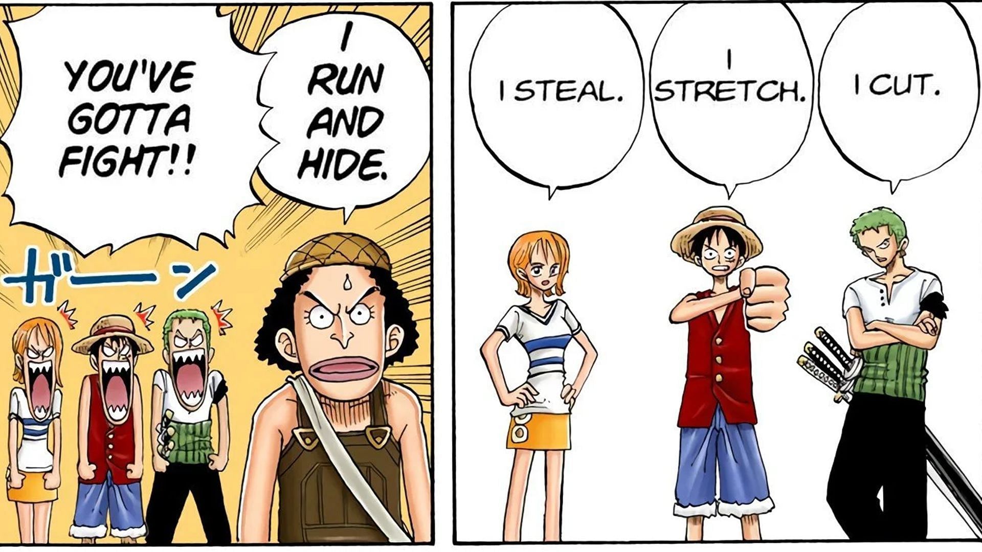 Luffy, Zoro, and Nami&#039;s unique chemistry (Image via Shueisha)