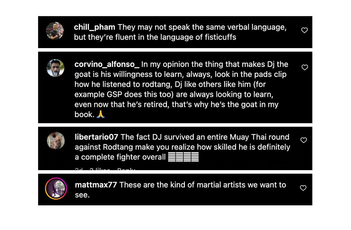 Screenshot of fans&#039; comments. [ONE Championship/Instagram]