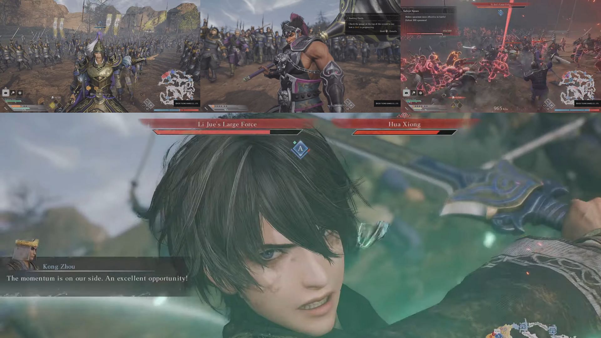 Glimpses of the final assault from the Battle of Sishui Gate in Dynasty Warriors Origins (Image via Koei Tecmo)