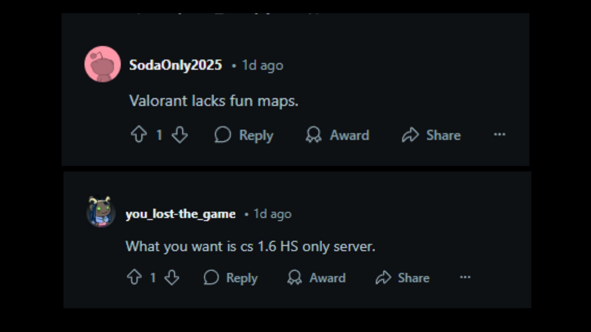 Reddit users putting out their own point of views about the addition of a new game mode in Valorant (Image via Riot Games)