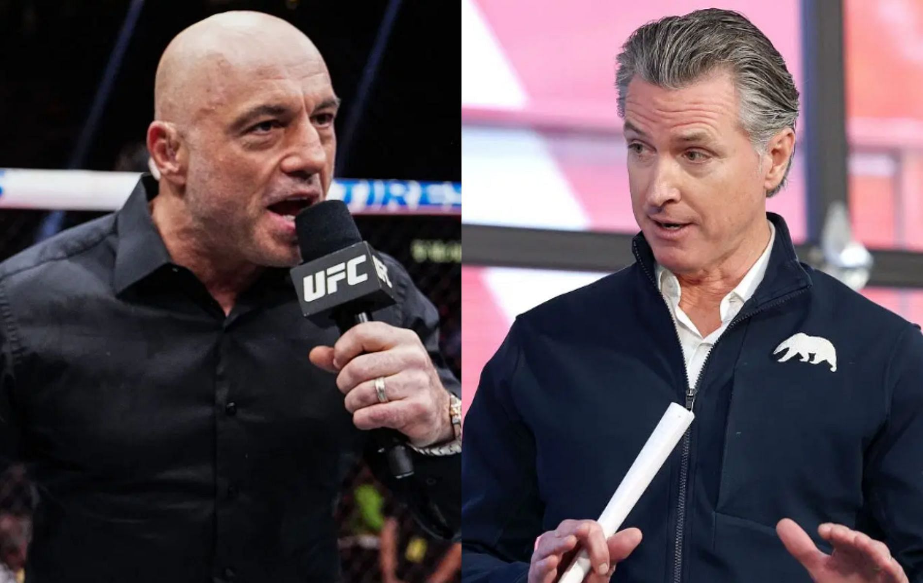 Joe Rogan and Mel Gibson bash California Governor Gavin Newsom after the wildfires. [Image Courtesy: Getty Images] 