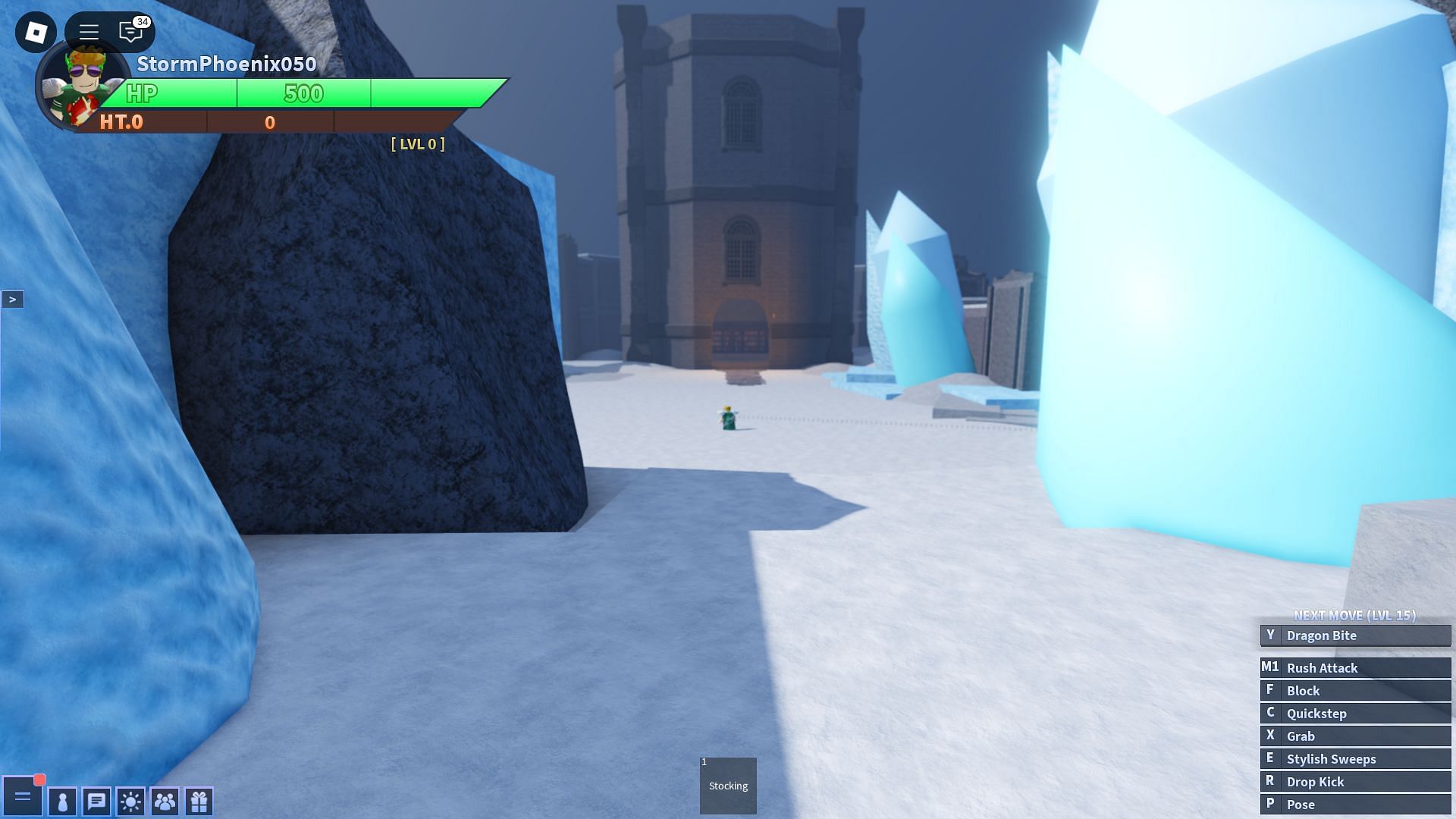 The boss fight happens inside the fortress (Image via Roblox)