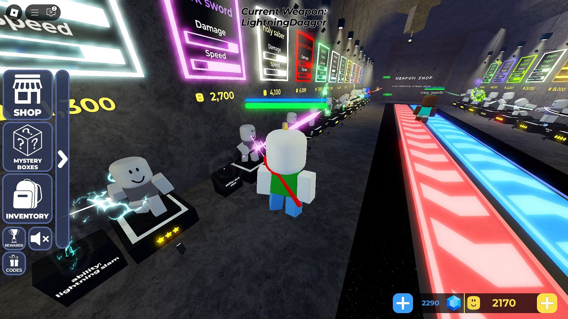 Use codes to purchase rewards (Image via Roblox)