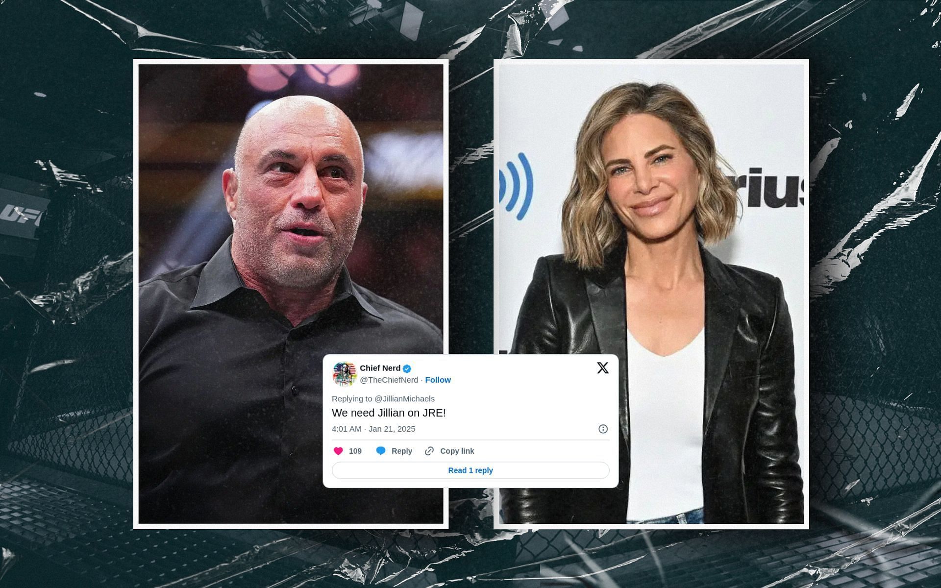 Joe Rogan posing with fitness expert and ‘The Biggest Loser’ star Jillian Michaels at Donald Trump event breaks internet: “Would be a bomb podcast”