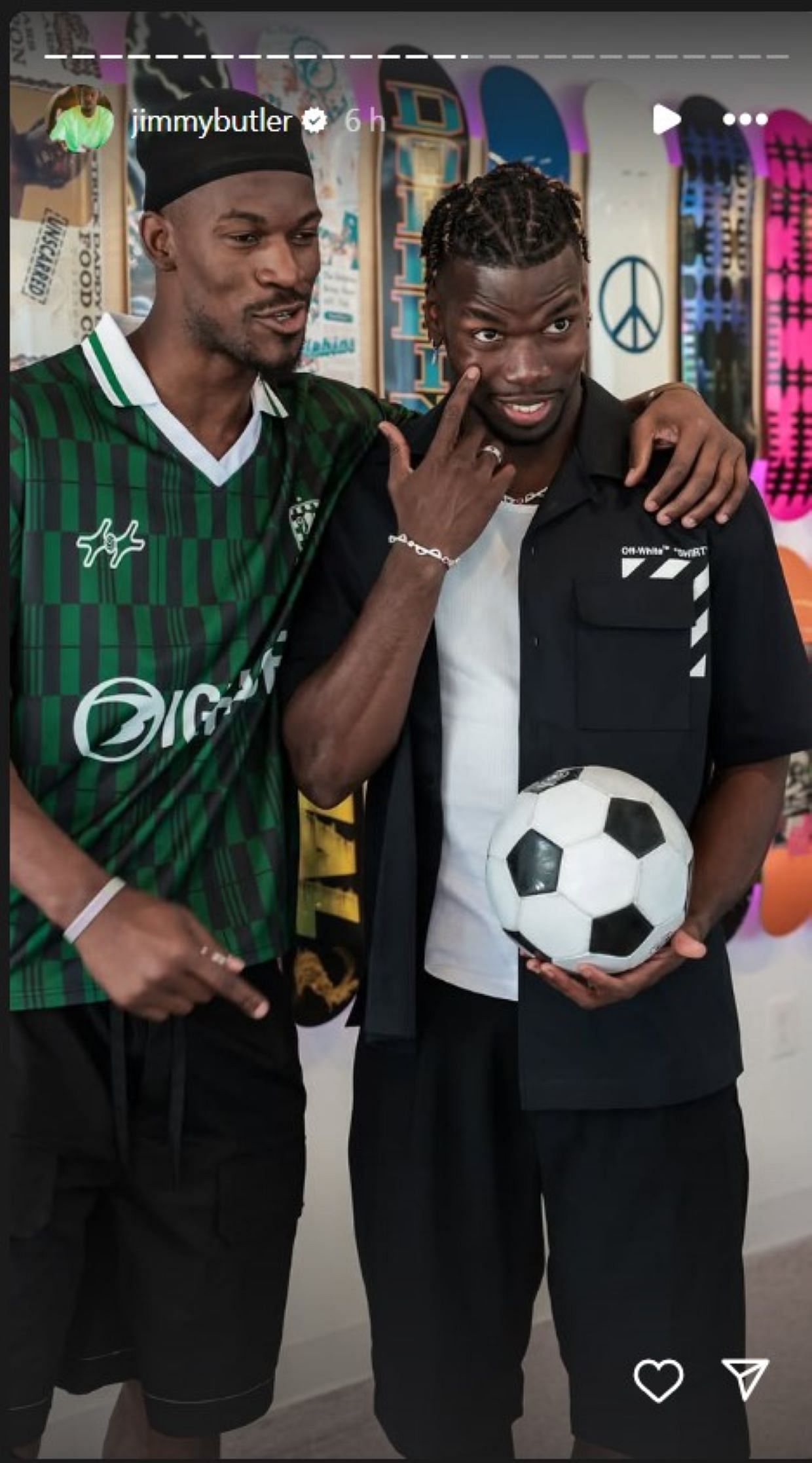 Jimmy Butler with Paul Pogba in Miami (via Butler&#039;s instagram)