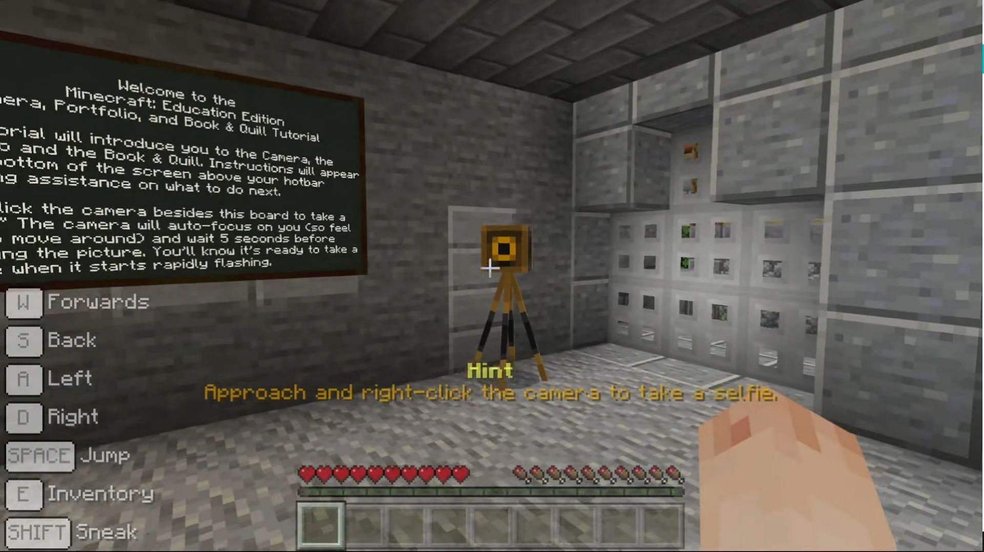 Some items from Minecraft Education such as the camera and the portfolio have become highly-requested features in the community (Image via YouTube/Minecraft Education)