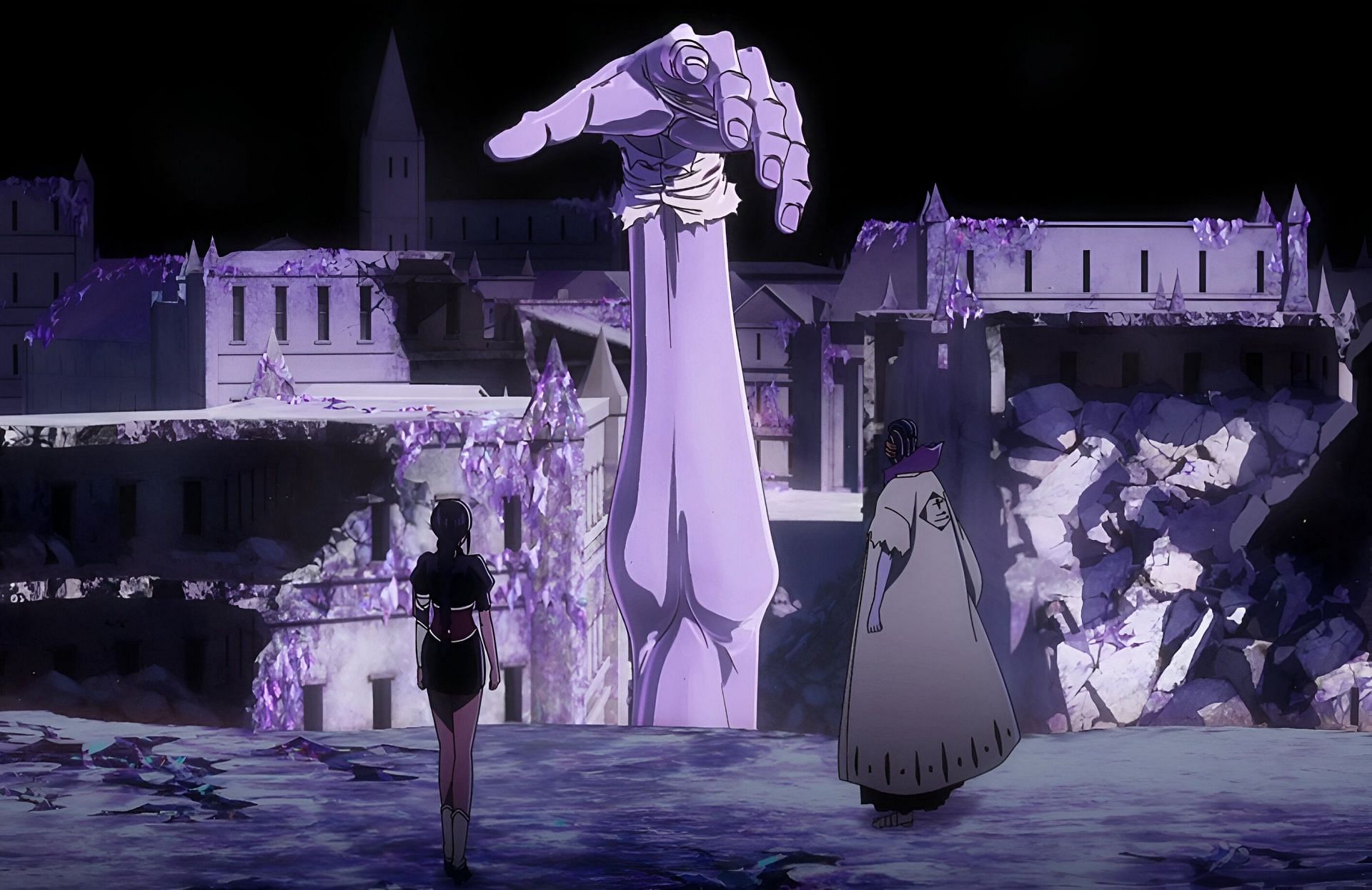 Mayuri Kurotsuchi vs Pernida as seen in the anime (Image via Pierrot Films)